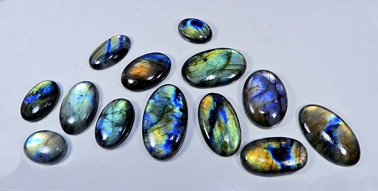 Natural Multi Flash Labradorite loose Cabochon Oval Gemstone Wholesale Lot