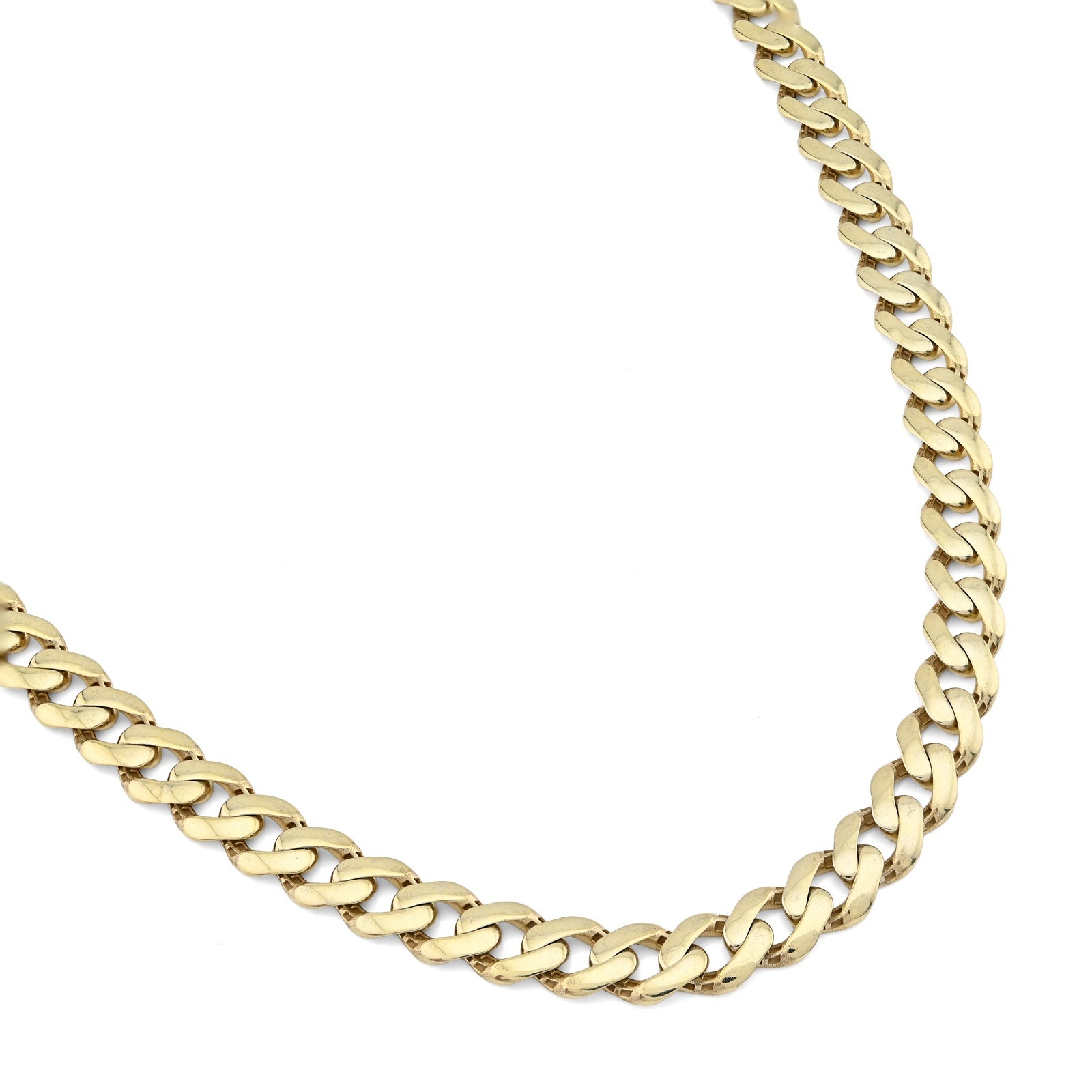 10MM Monaco Cuban Chain 24Inch Necklace 40.2g 1/10th 10k Yellow Gold Bonded 925