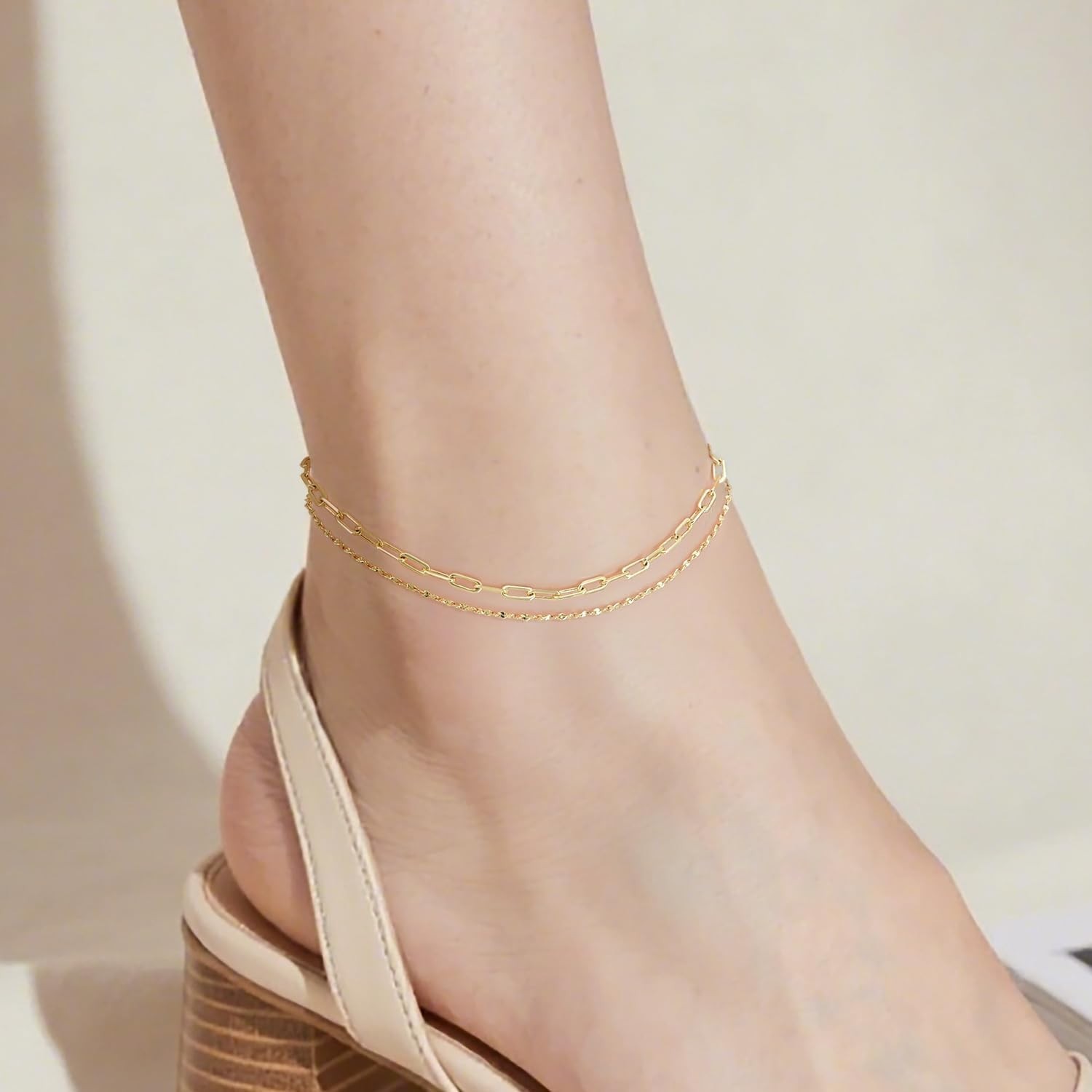 Divas Mode 14K Gold Anklet For Women Gold Ankle Bracelet