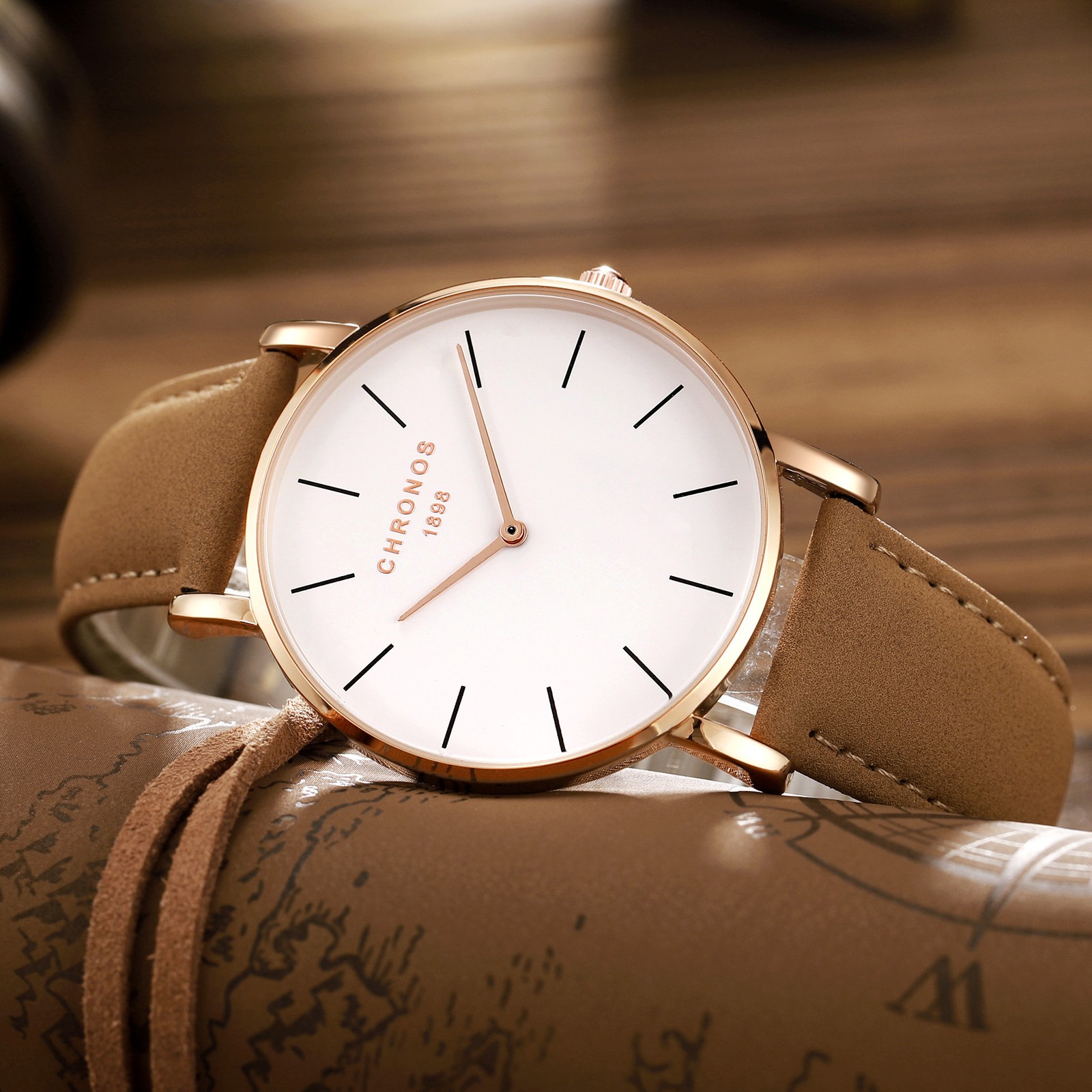 Fashion Casual Men’s Ultrathin And Simple Waterproof Wrist Watch