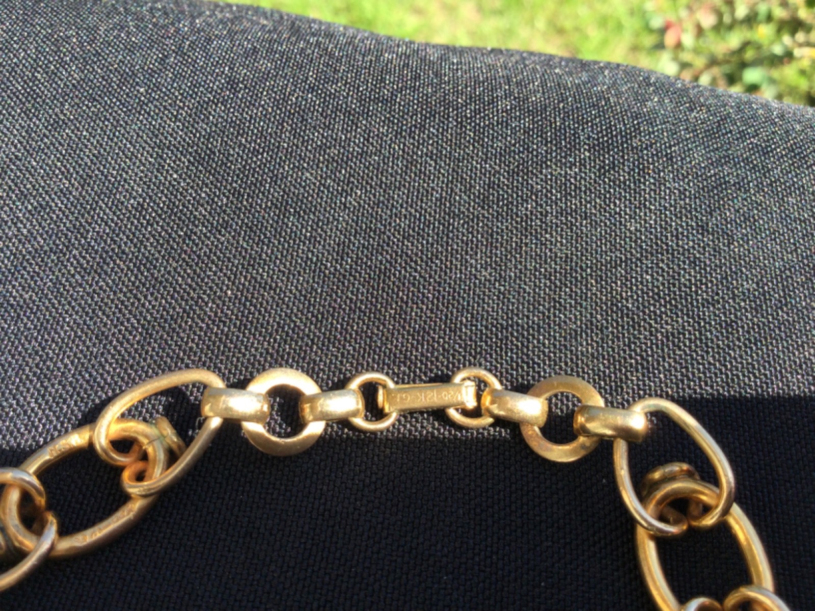 Vintage Mid Century 1/20 12K GF Interlocking Circle Link Chain Bracelet HSB