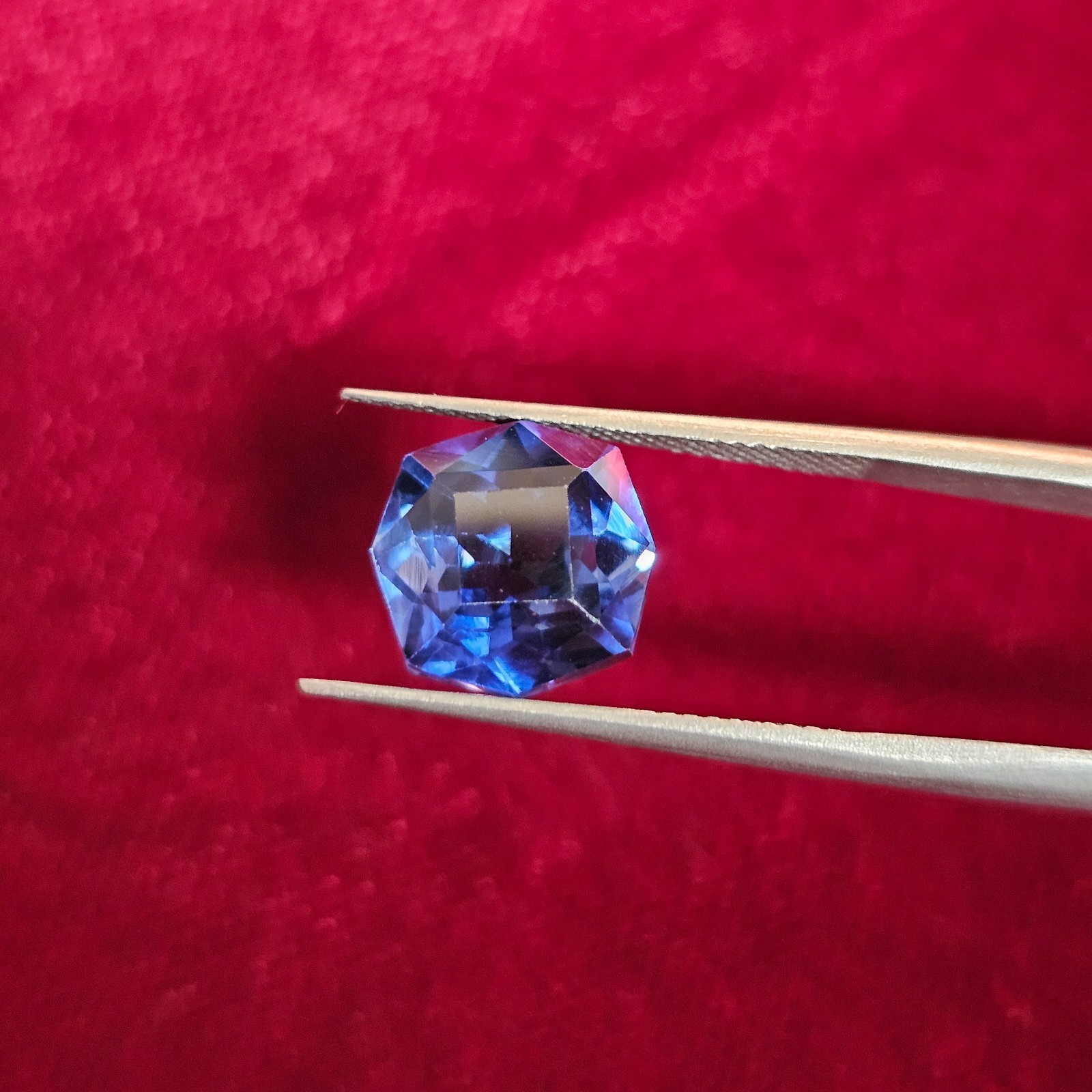 2 Pcs 6.50 Ct each Blue Sapphire Asscher Cut Lab Created Loose Gemstone 9x9mm