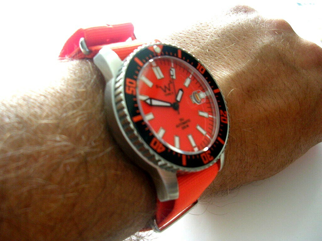 22mm Orange NATO G10 Premium Stitched watch strap 2 pak RAF Bonded IW SUISSE 20