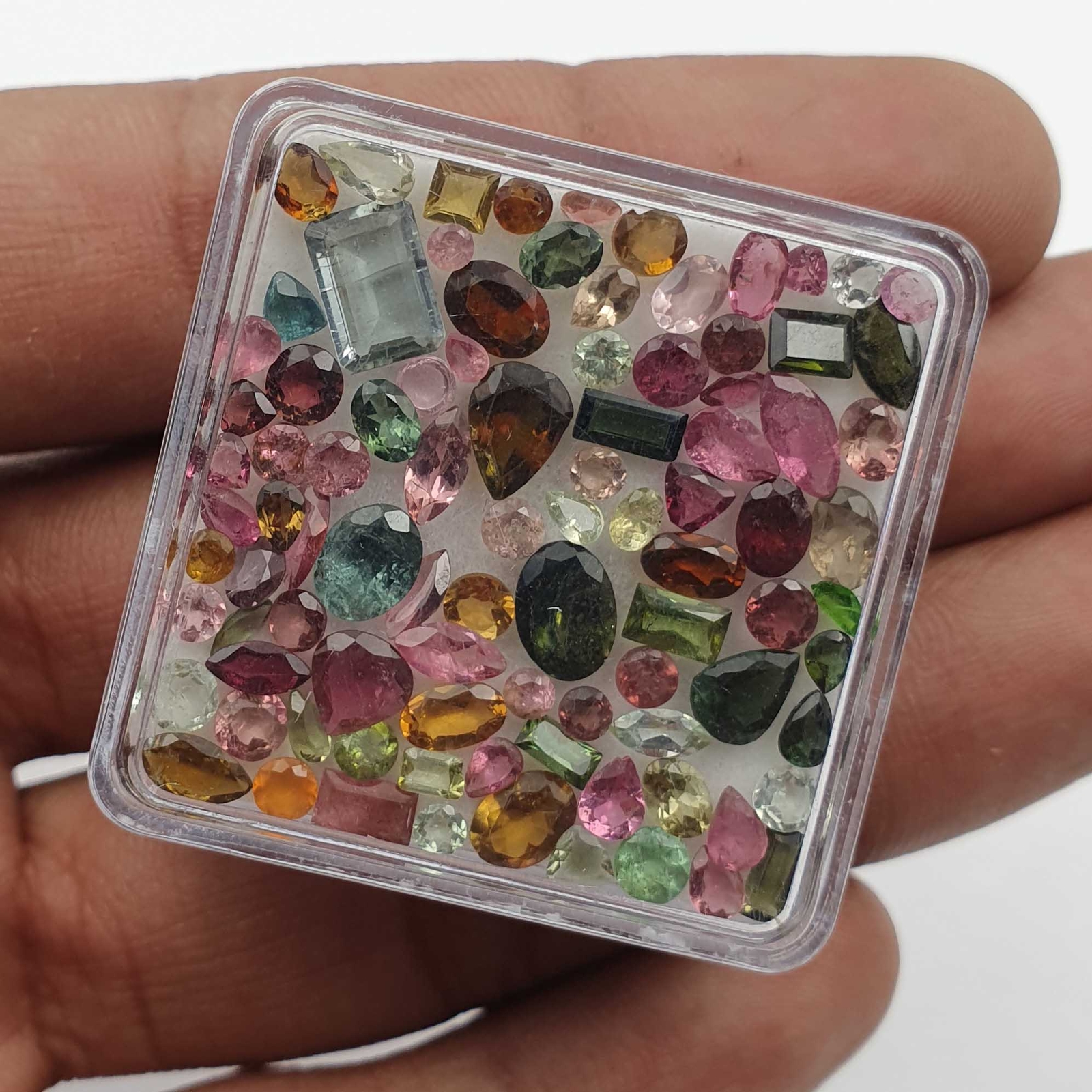 Natural Multi Tourmaline Mix Cut Loose Gemstone 48 Pcs 2-5 MM 10 CT