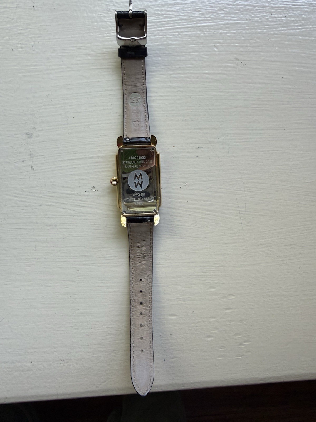 Michele Deco Diamond Gold Tone Watch Authentic New Battery