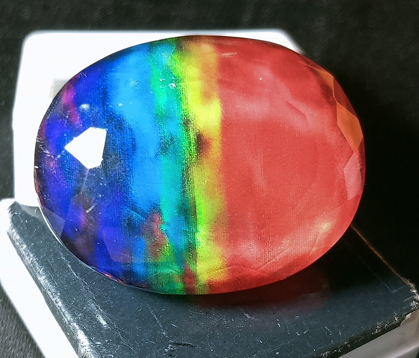EGL Certified Doublet 40+ Ct Natural Ammolite Opal-Like Organic Loose Gemstone