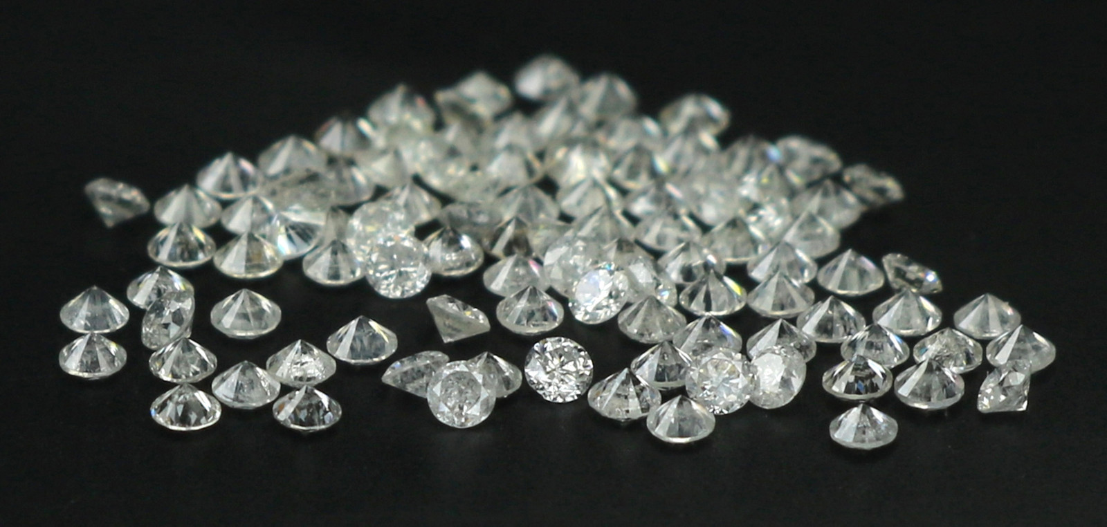 Real Natural Loose Diamond Round 100 Pcs Lot I1-I3 Clarity G-H White Color Q01