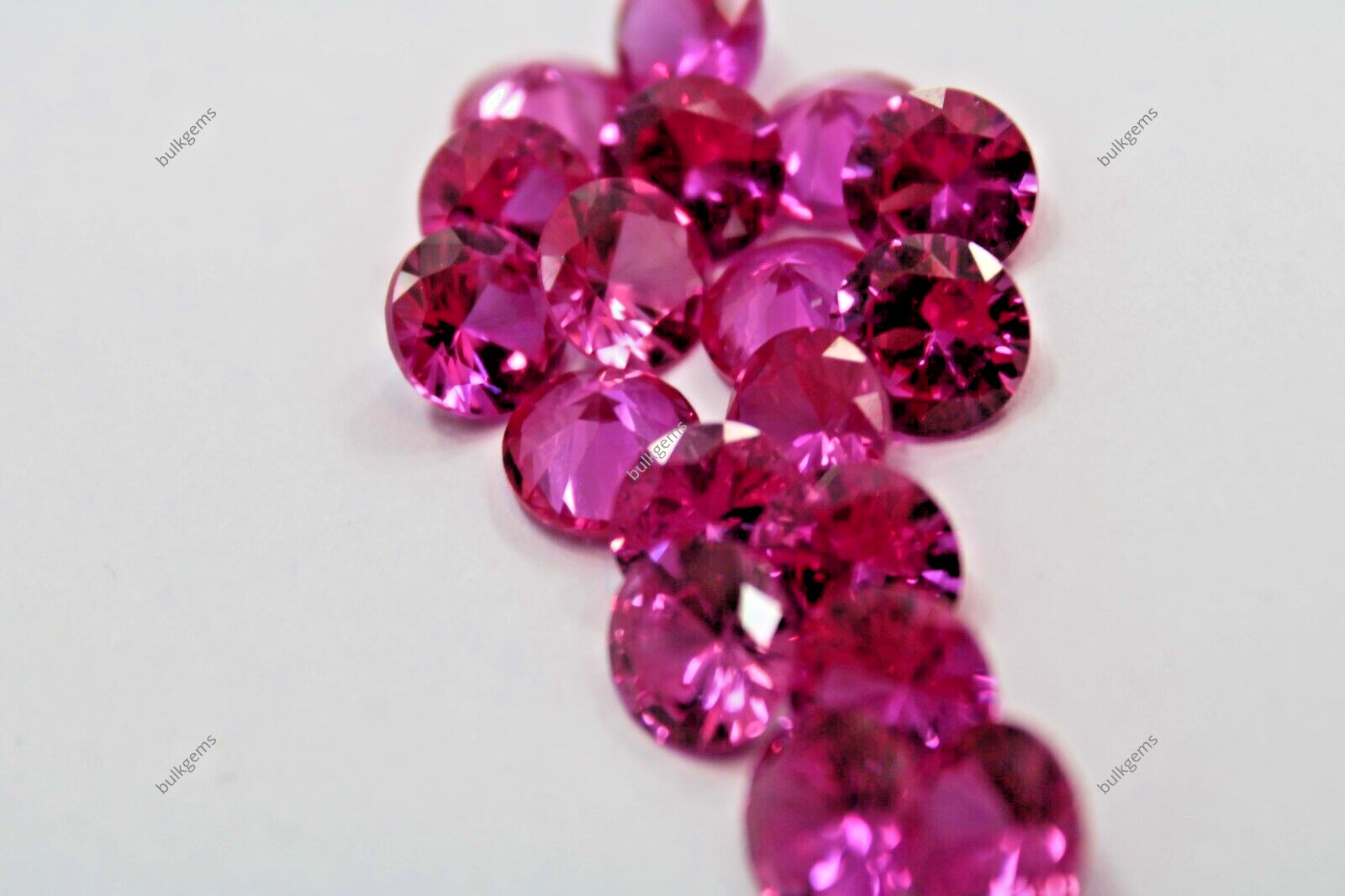 Certified 10 Pcs AAA+ Natural Pink Sapphire Round Cut Loose Gemstones