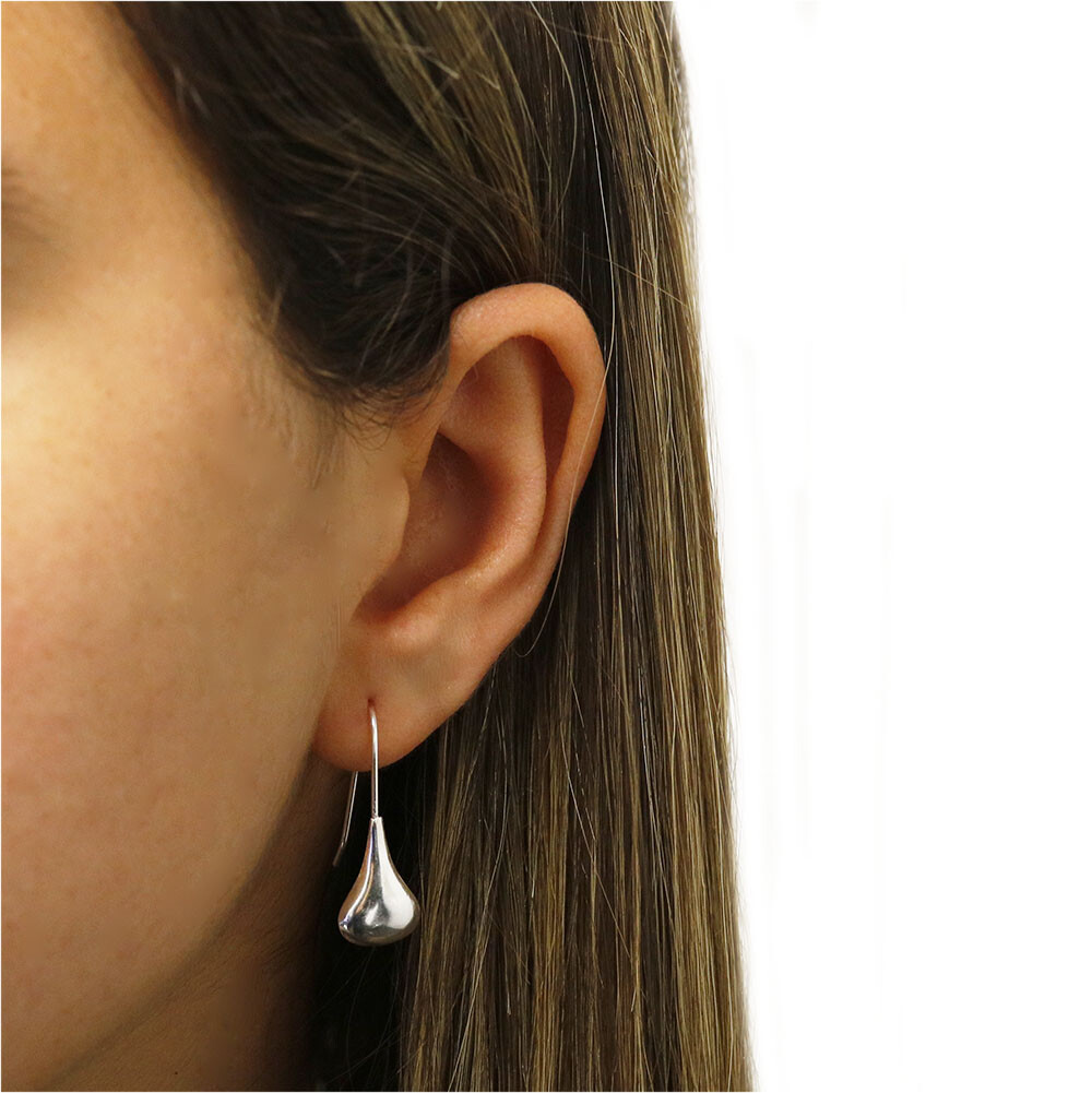 925 Sterling Silver Dangle Earrings, Tear Drop Hook Dangle Drop Earrings -Women