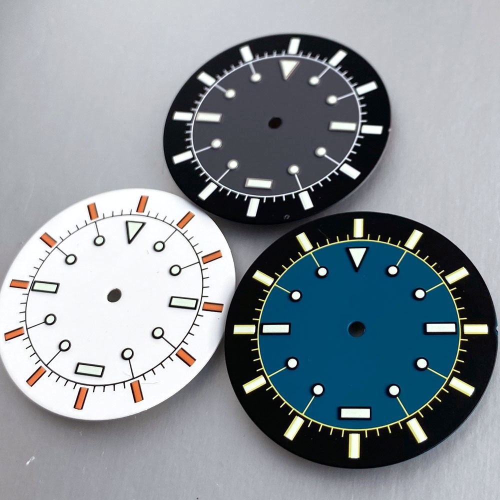 33.5mm Watch Dial Hand Black Blue Set Luminous Fit NH35 NH36 ETA 2824 PT500 Movt