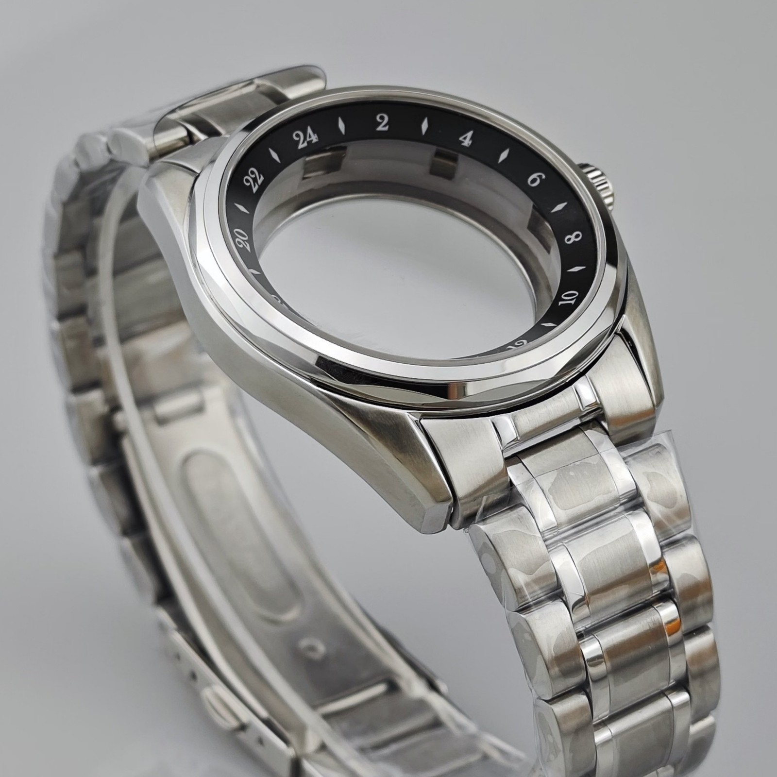 39.5mm Stainless Steel Case+Strap Sapphire Glass For NH34 NH35 NH36 28.5mm Dial