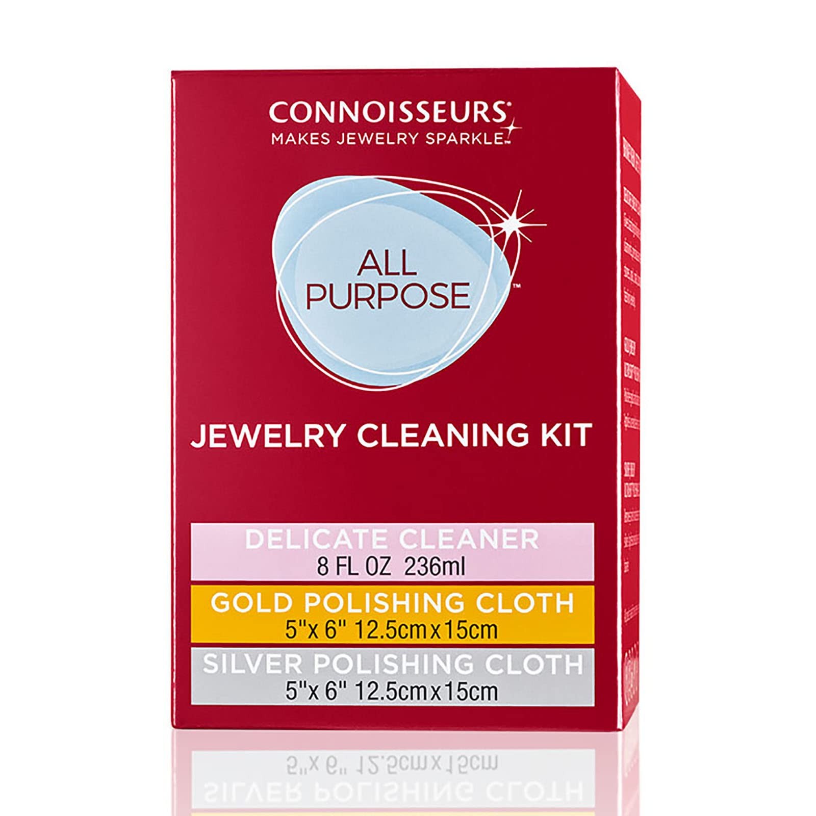 CONNOISSEURS All-Purpose Jewelry Cleaning Kit – Includes Delicate RED