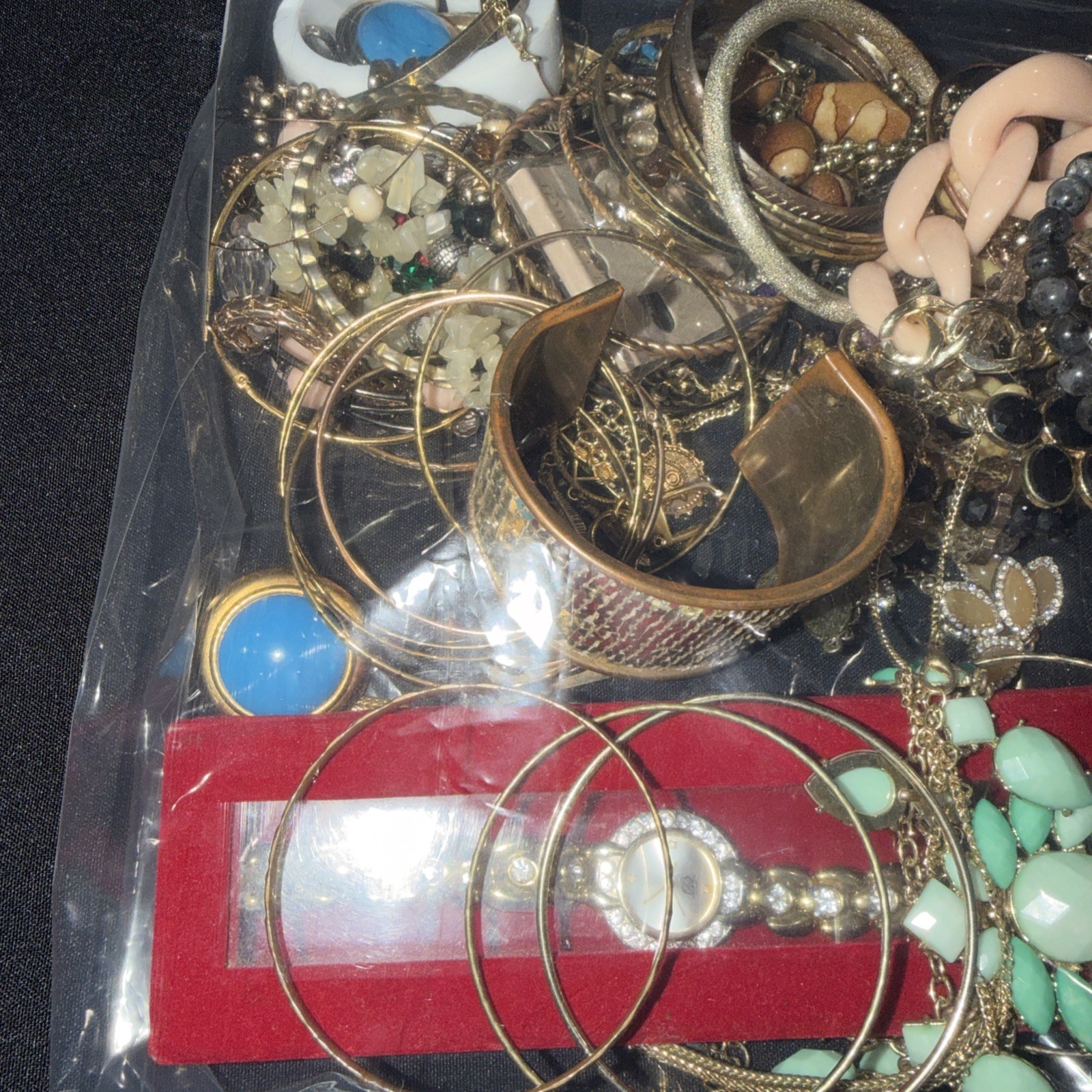 3 Pounds Unsearched Lot Jewelry Old Vintage & Modern Wear & Junk Mixed In.