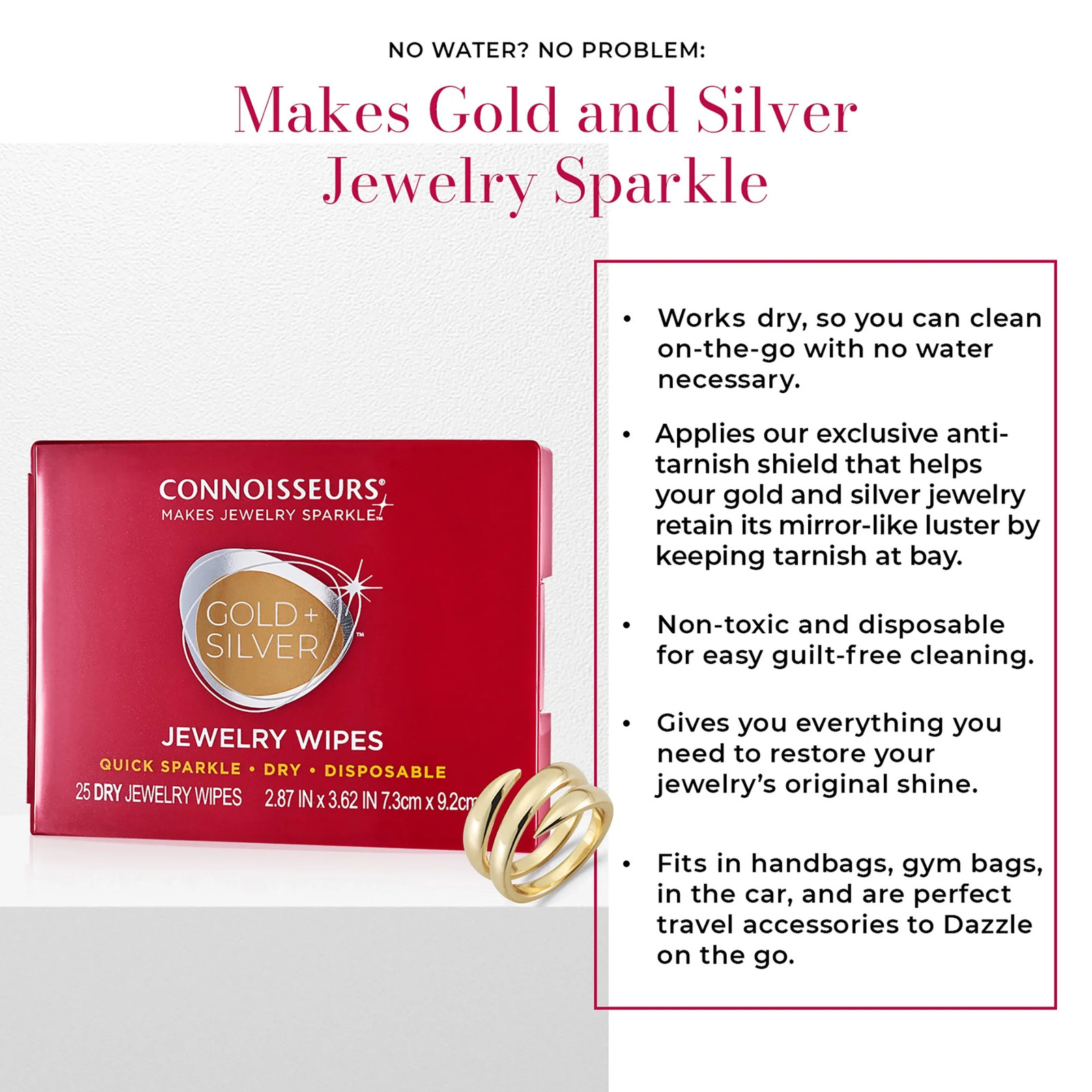 Disposable Wipes Clean and Polish Gold and Silver Jewelry