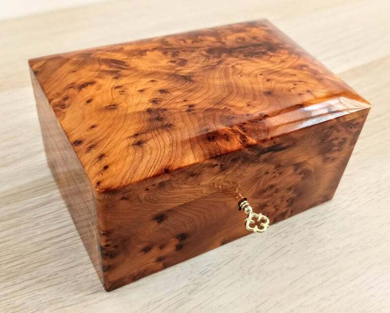 wooden jewelry box thuya , wood thuya handmade in morocco thuya burl ,Jewelry Bo