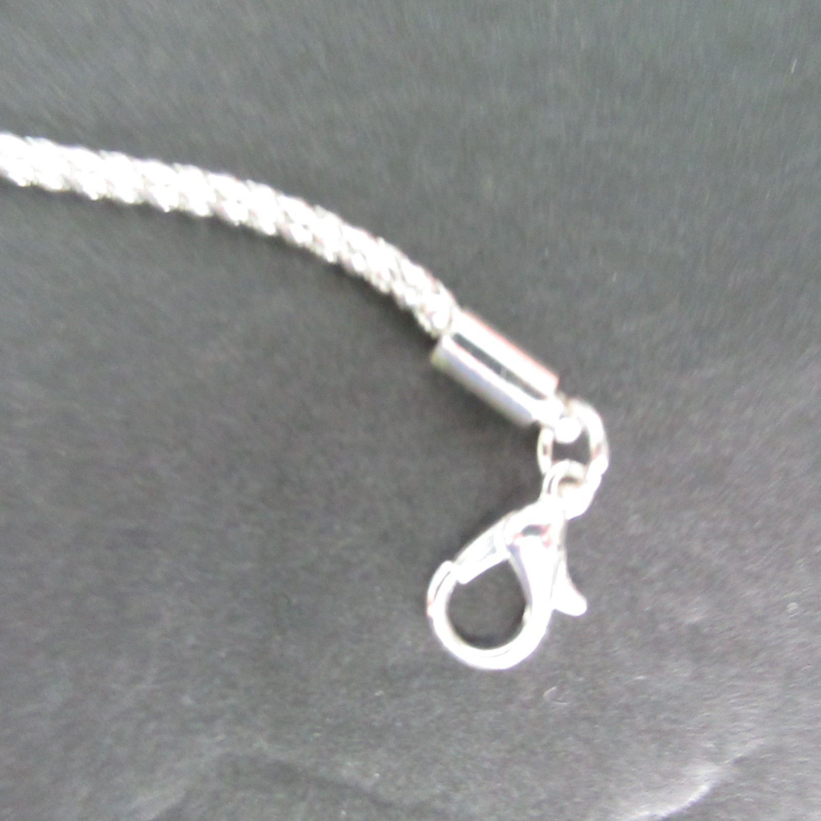 Silver tone Palm Tree w Faux Rhinestones and Faux Pearl Necklace Modern