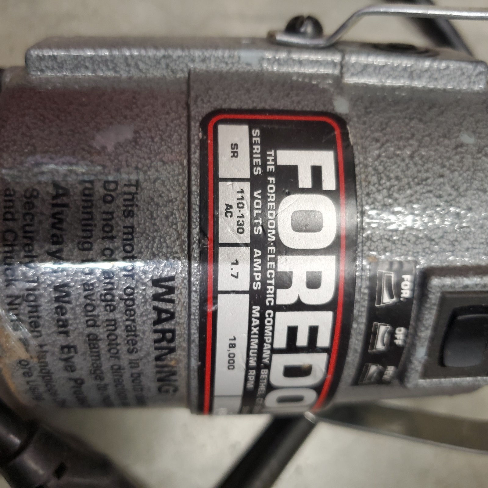 Foredom SR Flex Shaft Motor w/ Foot Pedal READ DESCRIPTION/SEE PICS