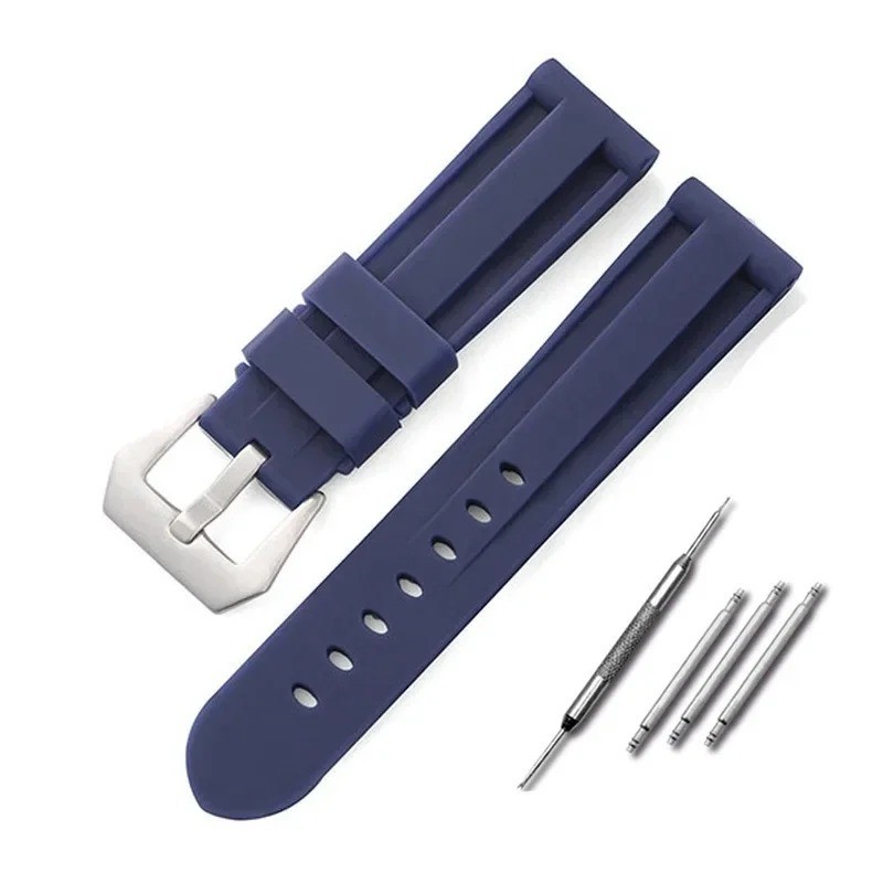 Silicone Rubber Watch Band Sport Replacement Strap 20mm 22mm 24mm 26mm