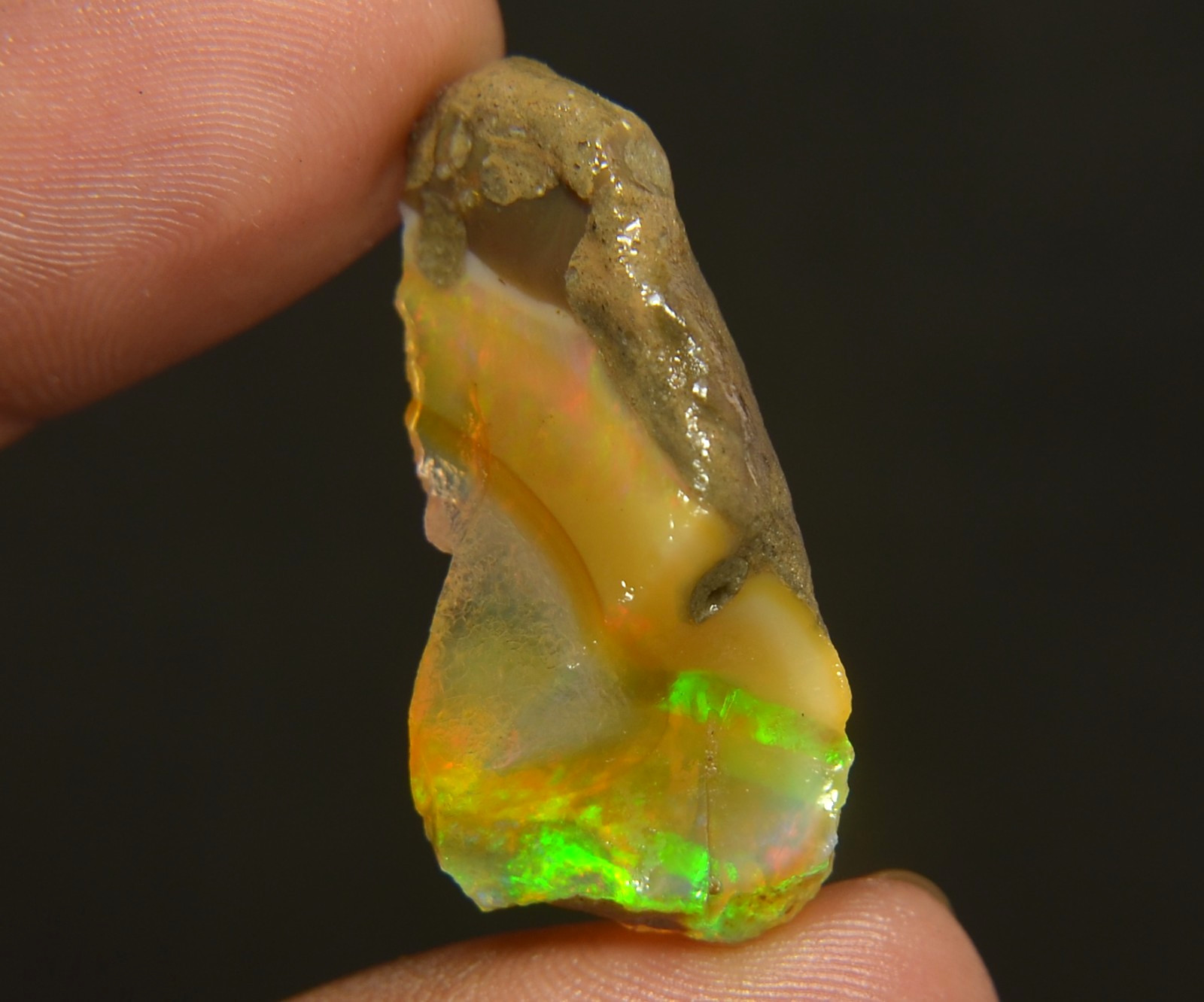 27.70 Carat Opal Rough Natural Ethiopian Oil Opal Raw, Fire Opal Gemstone