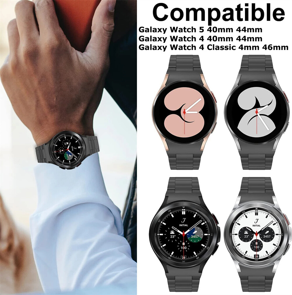 No Gaps Stainless Metal Strap Band For Samsung Galaxy Watch 6 5 4 40/44/43/47mm