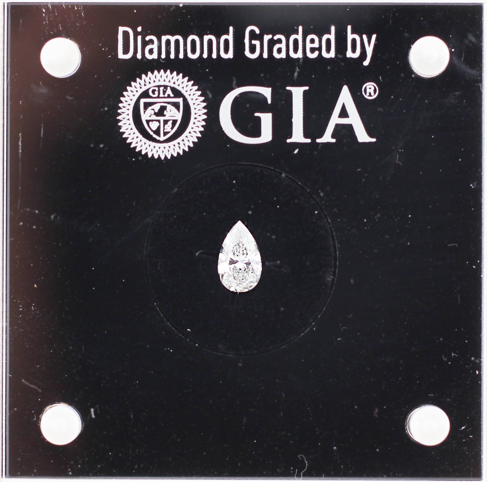GIA Certified 0.65ct H/I2 Laser Inscribed Pear Brilliant Cut Loose Diamond