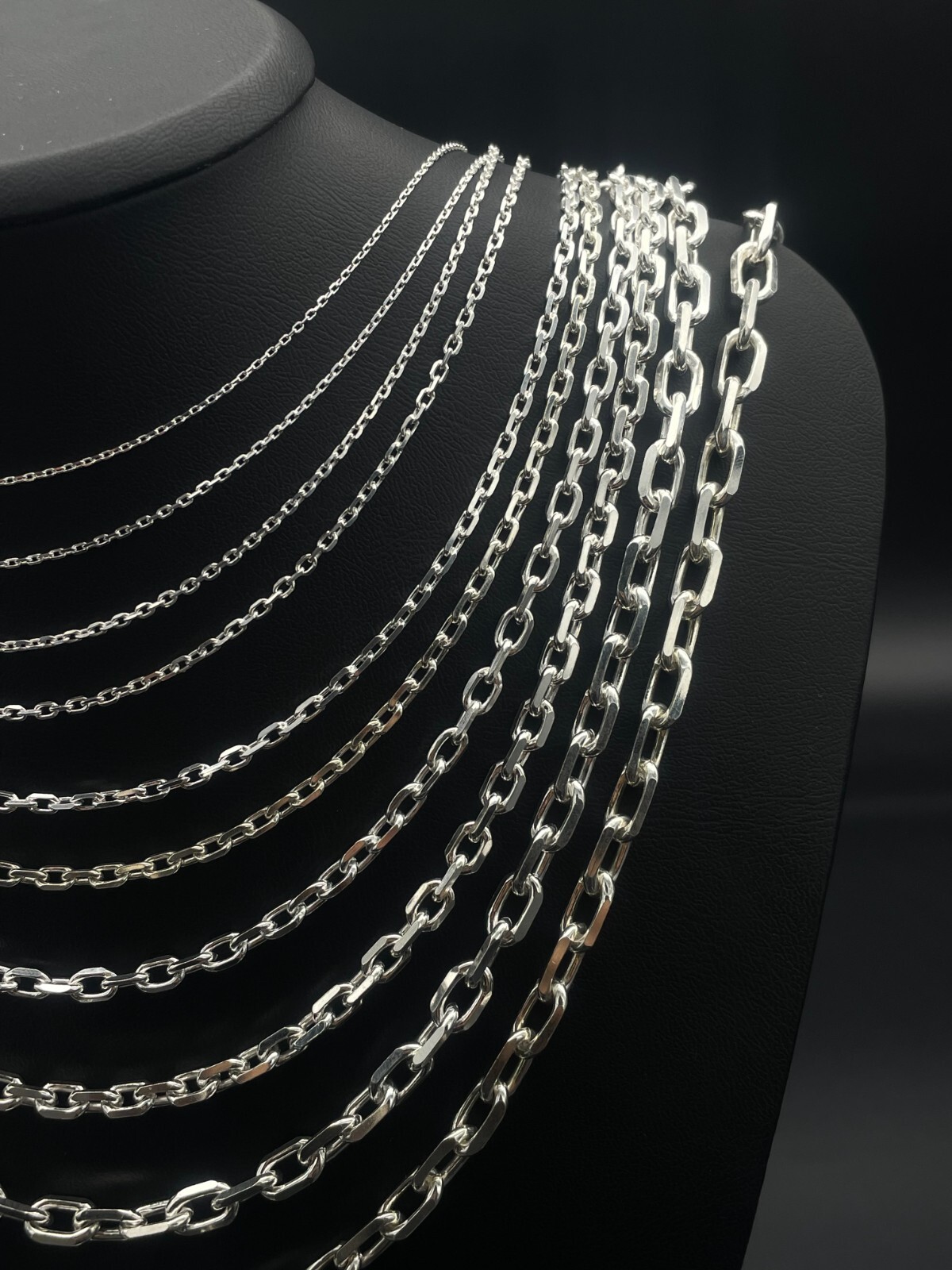 Men Cable Link Anchor 925 Sterling Silver Chain Necklace Gift for Birthday Chain