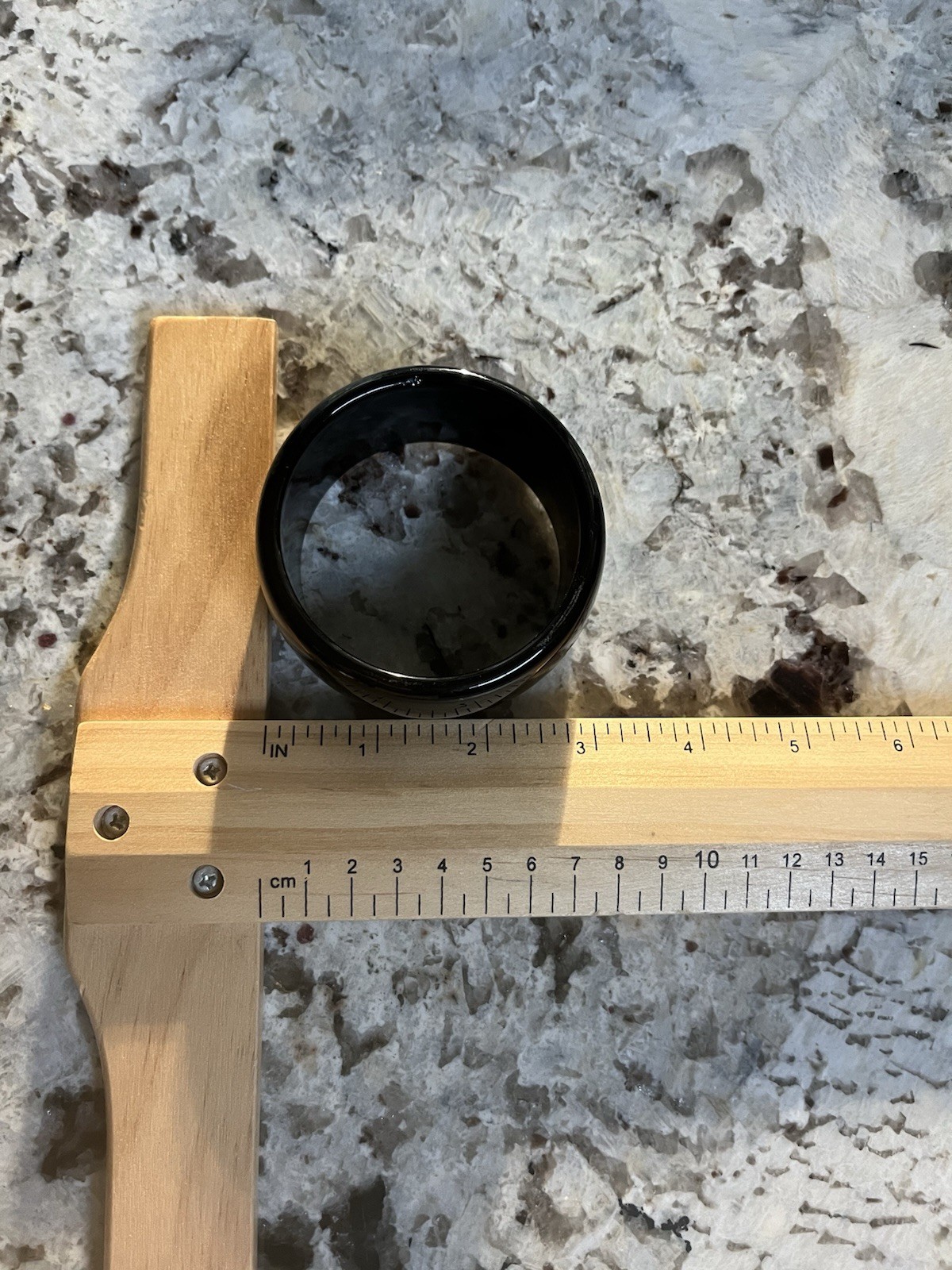 Vintage wide bangle. Black resin. Pre-Owned Condition-Good. Size S/M