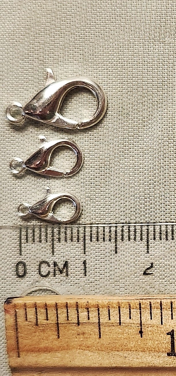 10pc Lobster Clasp Hook 10mm 12mm 16mm Choice of 6 Colors