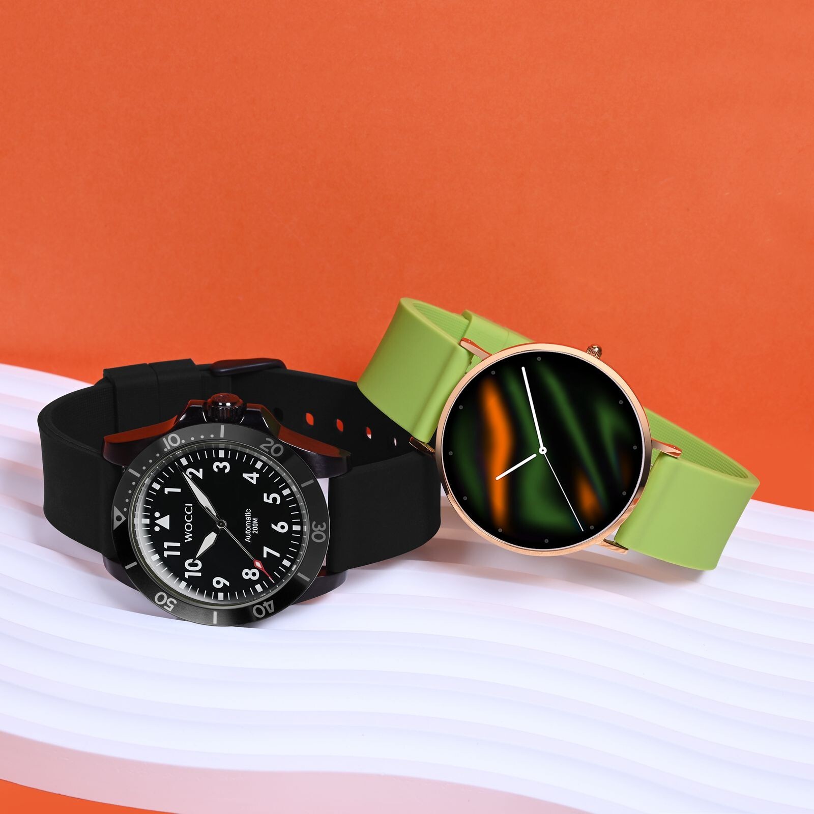 WOCCI Silicone Watch Band Rubber Straps 14mm 16mm 18mm 19mm 20mm 21mm 22mm 24mm
