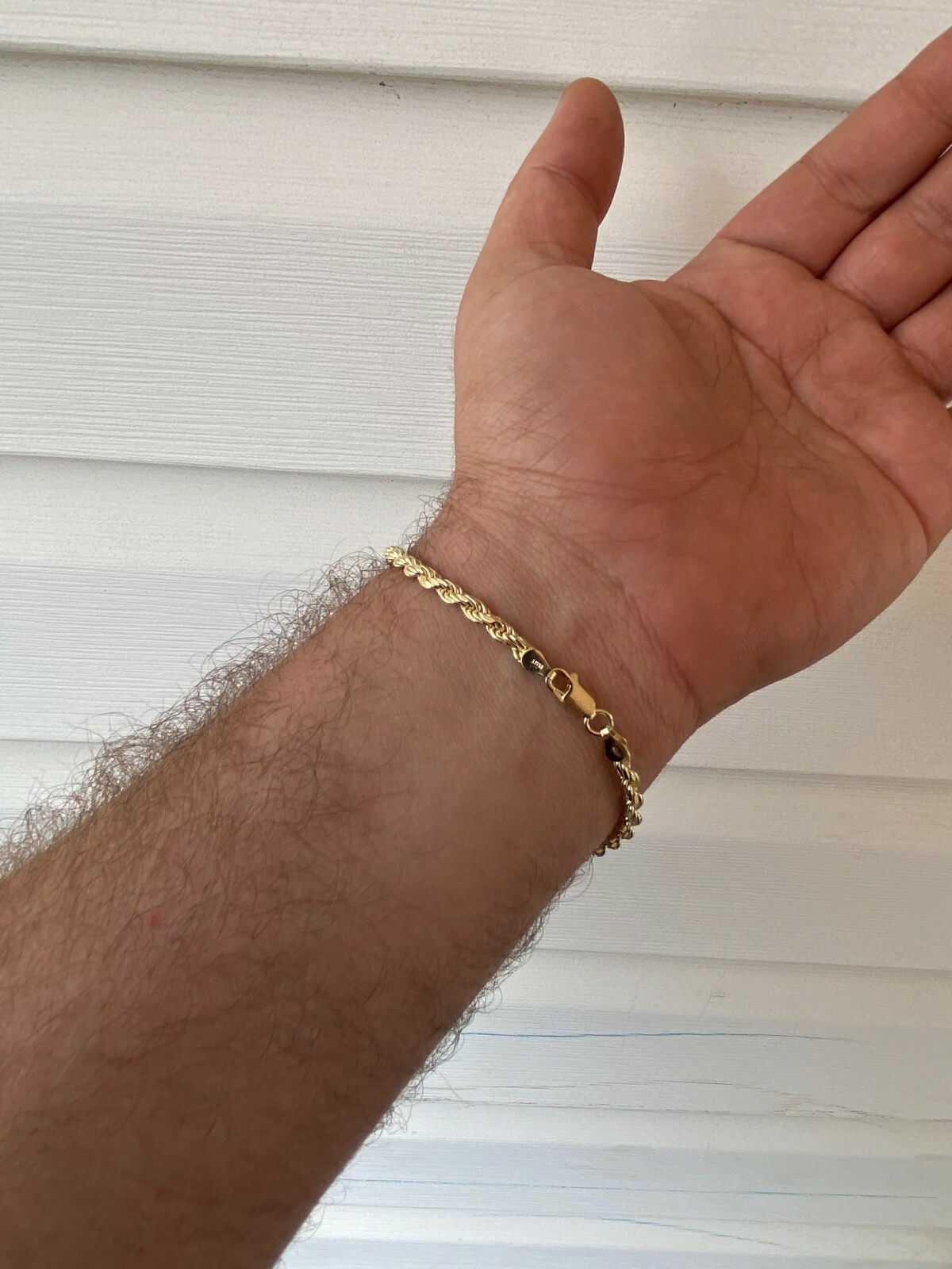Men’s Women’s Real 14k Gold Plated Solid 925 Sterling Silver Rope Bracelet 2-6mm