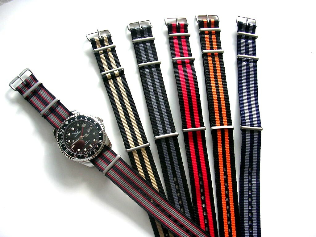 NATO ® strap watch band G10 Ballistic nylon Military RAF stitched bond IW SUISSE