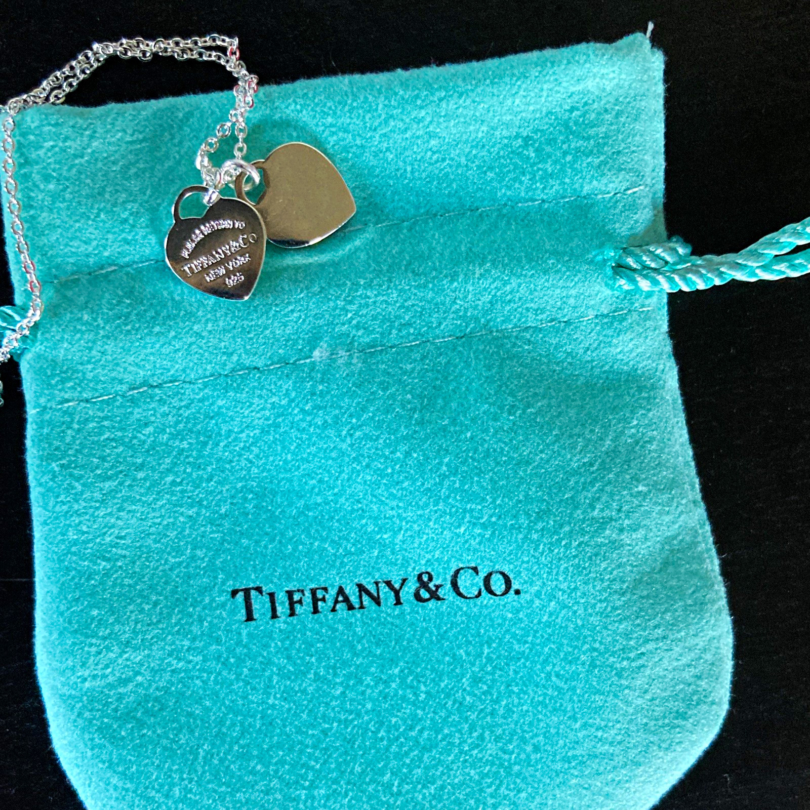Tiffany & Co. Return to Tiffany 925 Sterling Silver Heart Tag Necklace