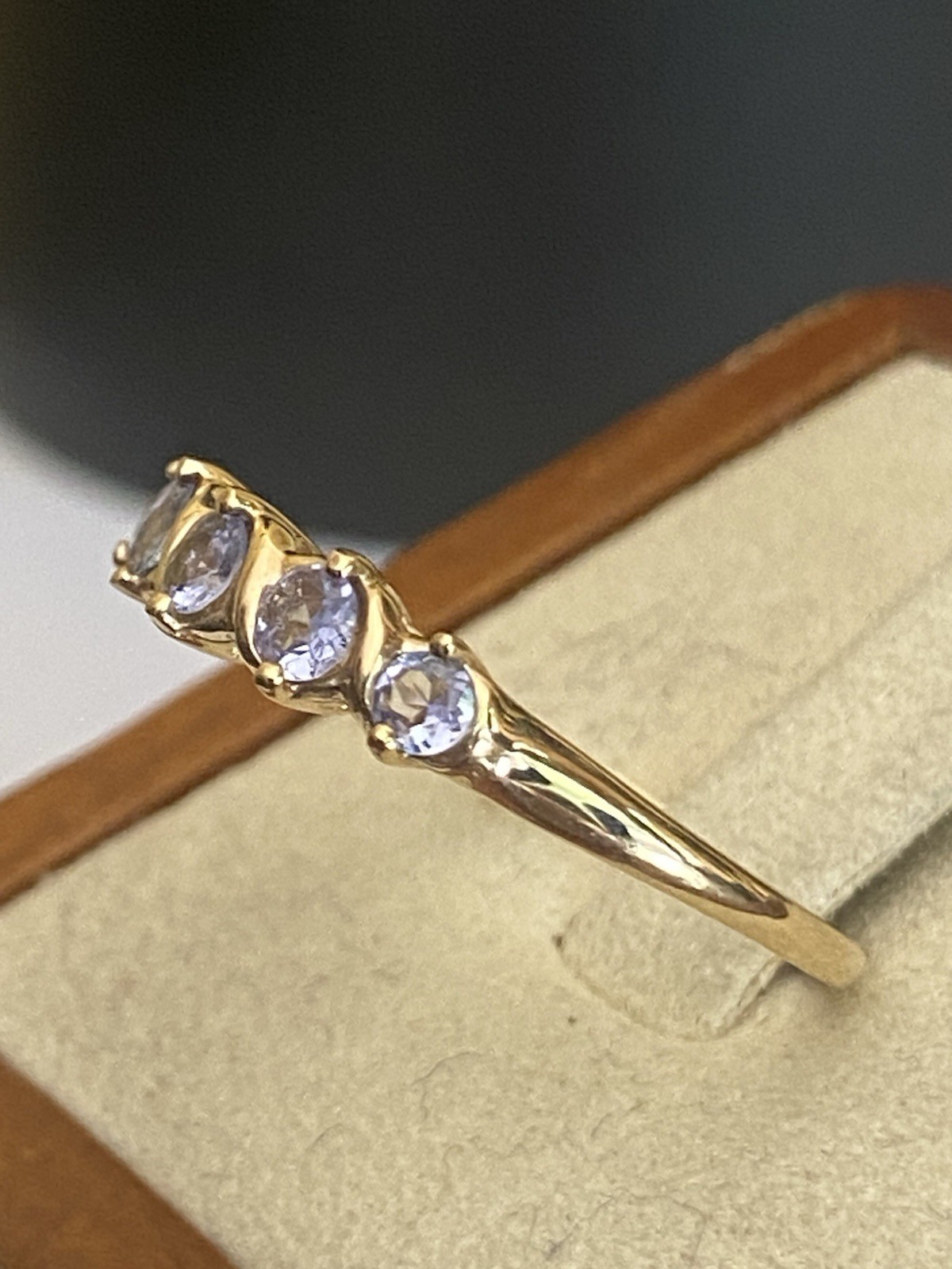 9 Carat Yellow Gold Tanzanite Set Ring Size P