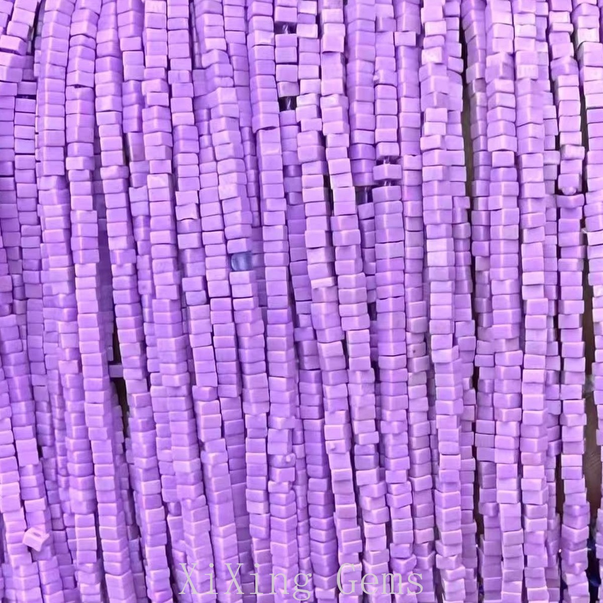 1x2mm Synthetic Purple Turquoise Flat Square Disc Spacer Bead for Jewelry Making