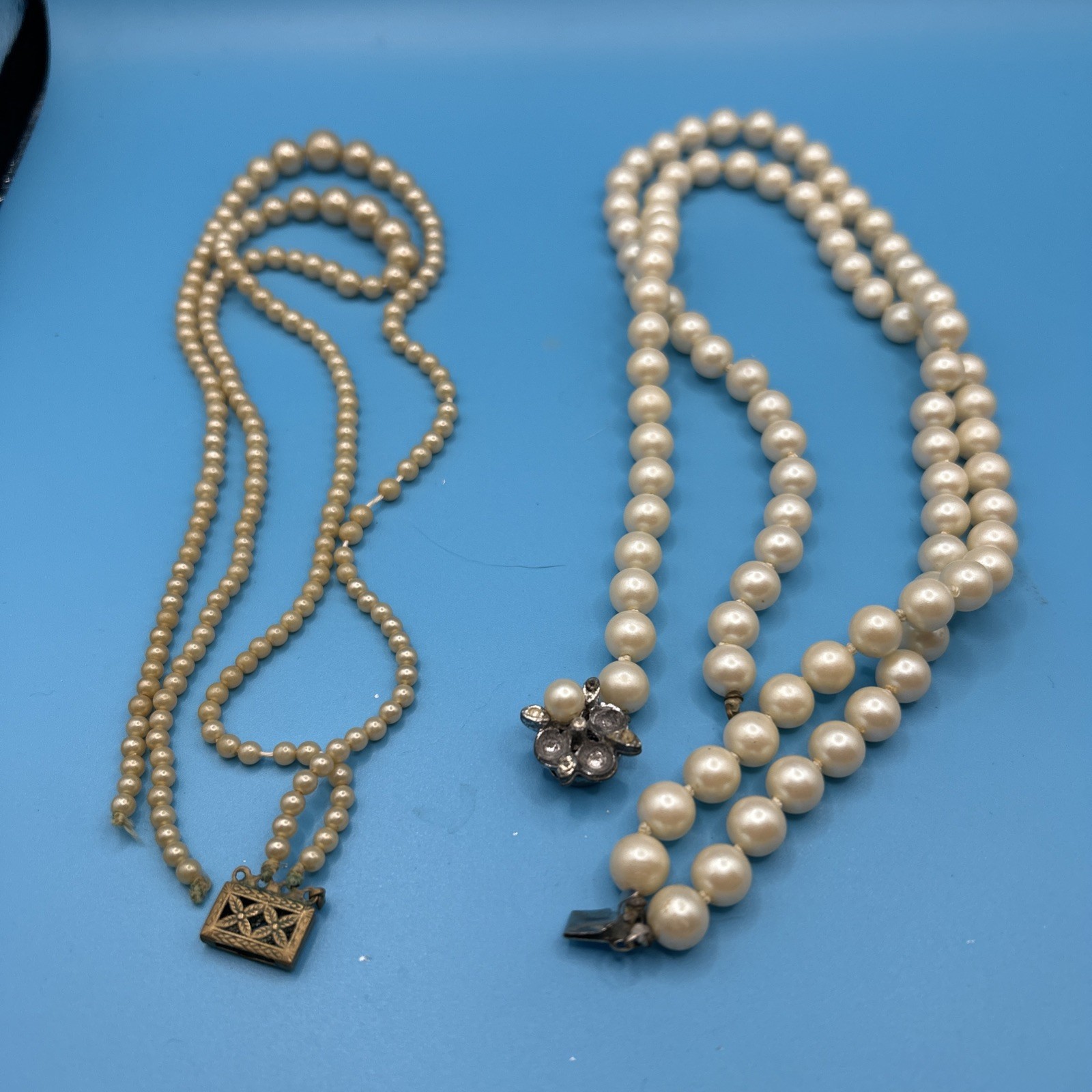 Lot Of 11 Vintage Mixed Strands Of Estate Faux Pearls (see Description)
