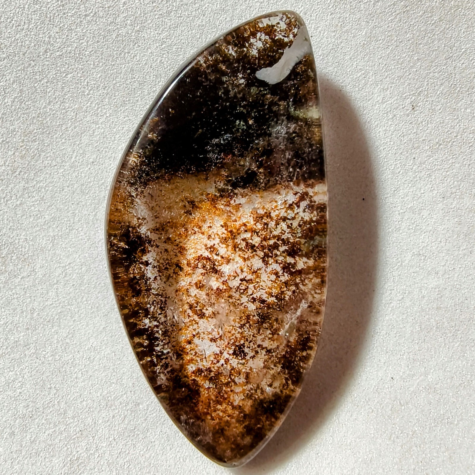 72 Cts Natural Garden Quartz Cabochon Gemstone 44.4×21.7×11.1 MM