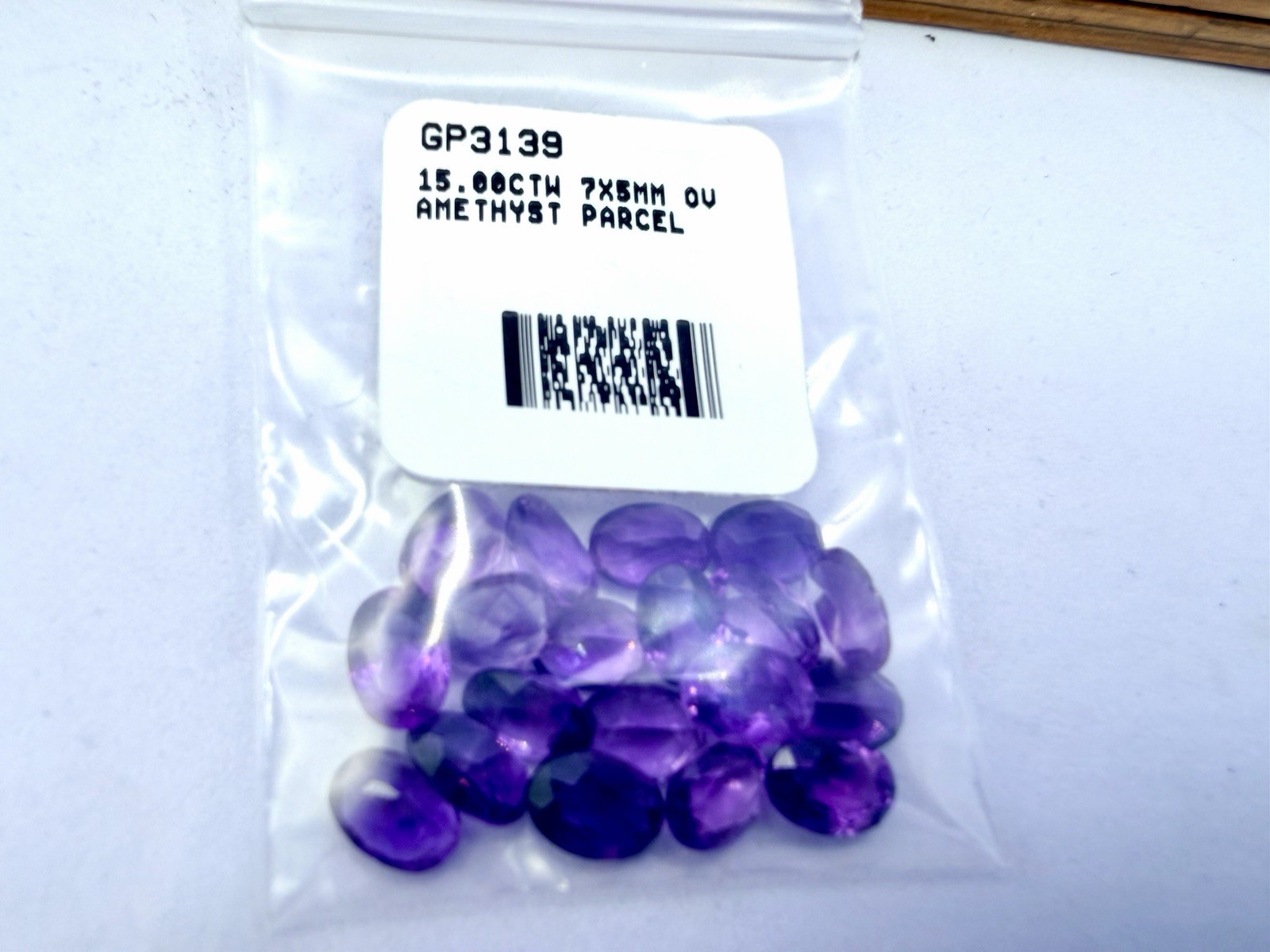 15CTW Amethyst 5x7mm Oval Faceted Cut Gemstones Estate Lot Parcel
