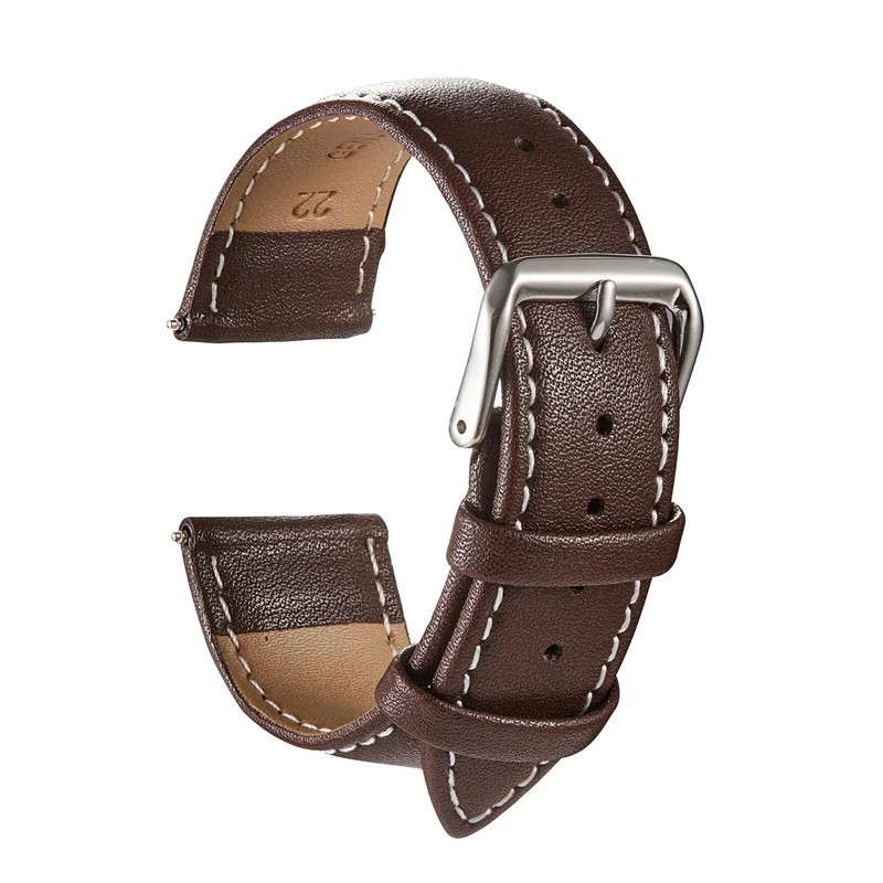 16mm 18mm 20mm 22mm 24mm Genuine Leather Watch Band Strap Bracelet