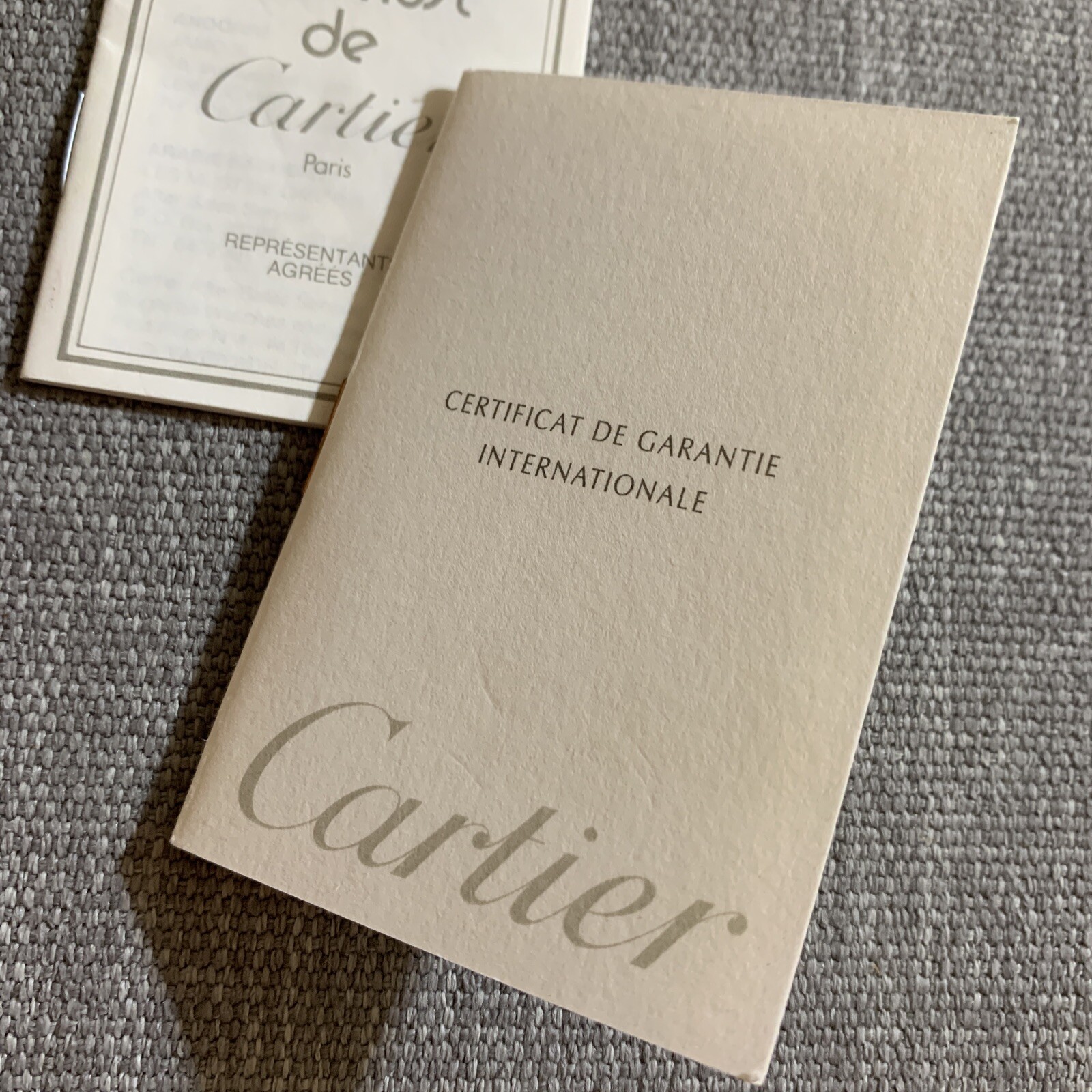 Cartier Watch All Styles Filled 1998 Certificate Warranty Booklet Leaflet Set