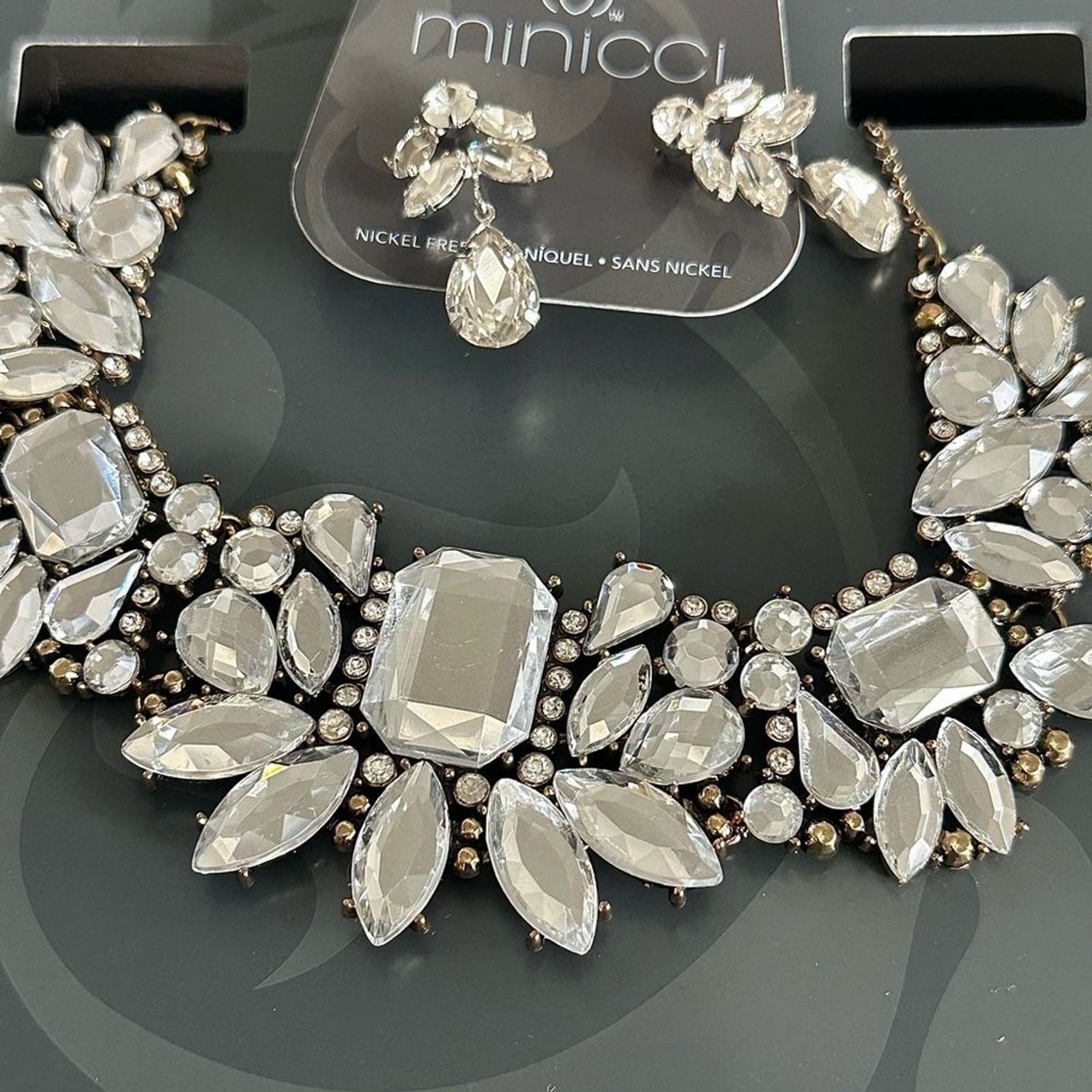 Minicci Jewelry Lot Prom Special Occasion Necklace Earring Set