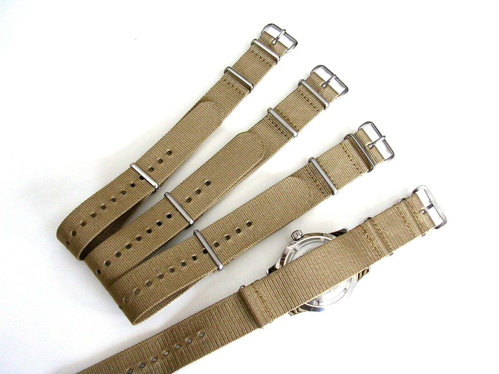 NATO G10 Khaki Brown Ballistic Nylon Military watchband strap IW SUISSE 18 20 22