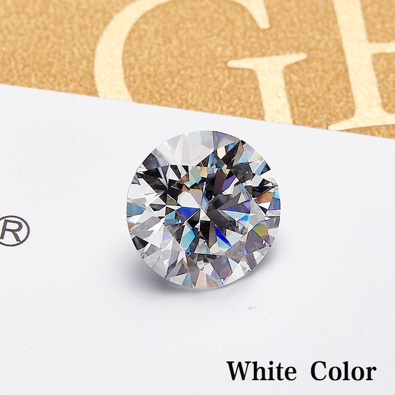 Multicolor 0.5-10ct Round Cut Full Size Loose Moissanite GRA VVS1 Wholesale