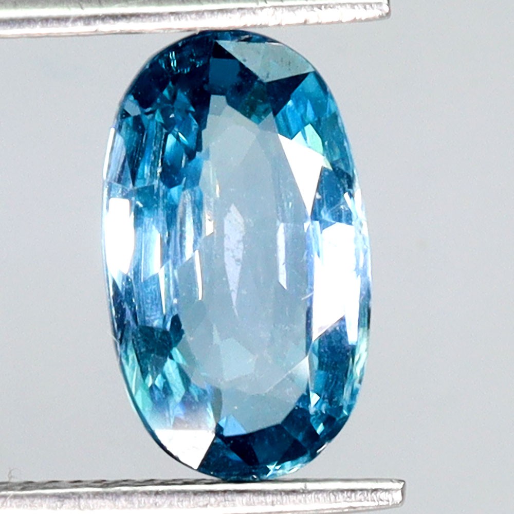 Oval Natural Heated Seafoam Blue Zircon Cambodia 2.78ct 10.5x6mm Full Fire Gem