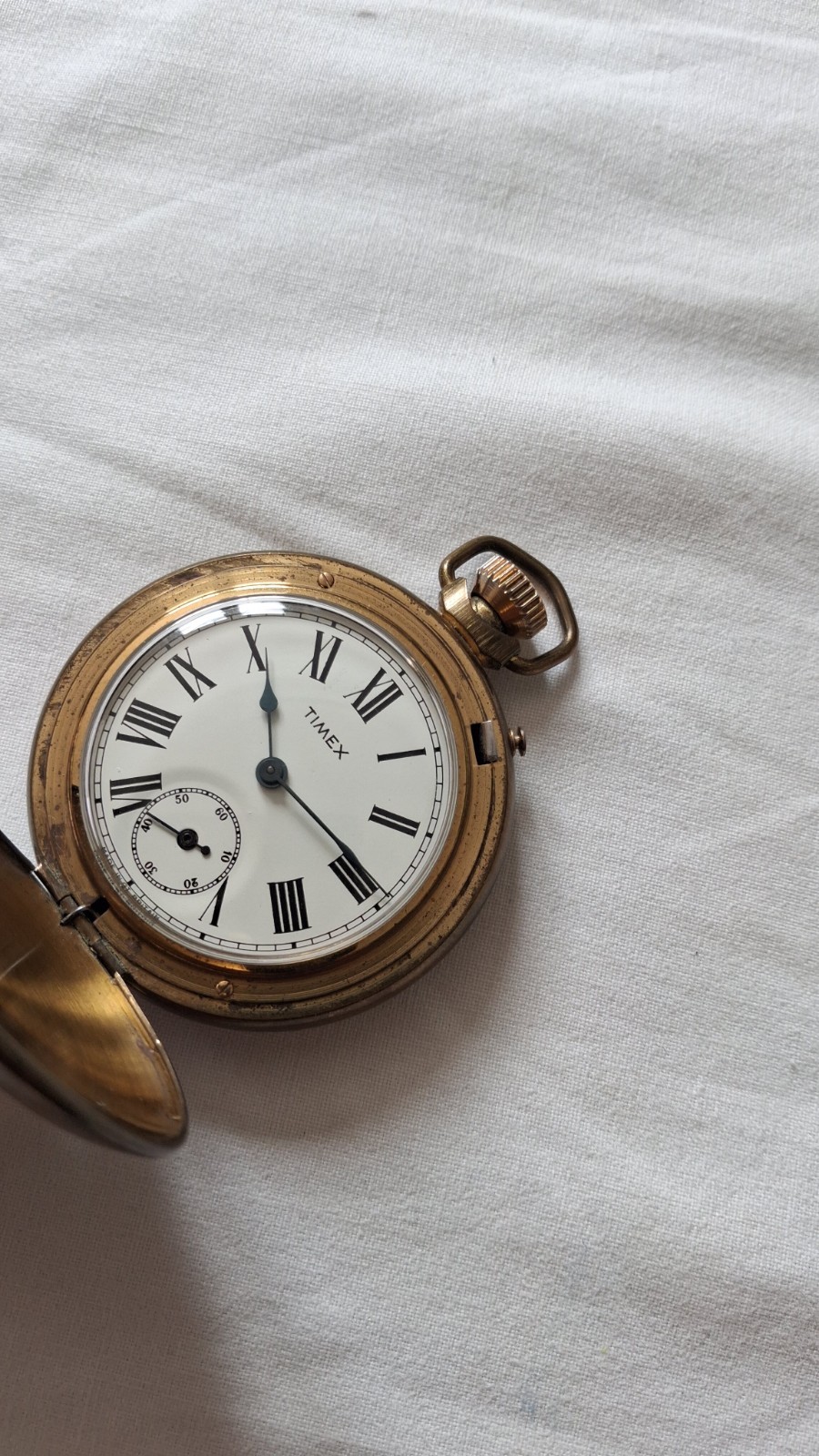 VERY GOOD SERVICED VINTAGE ‘TIMEX ‘ HUNTER POCKET WATCH ,BRITISH MADE