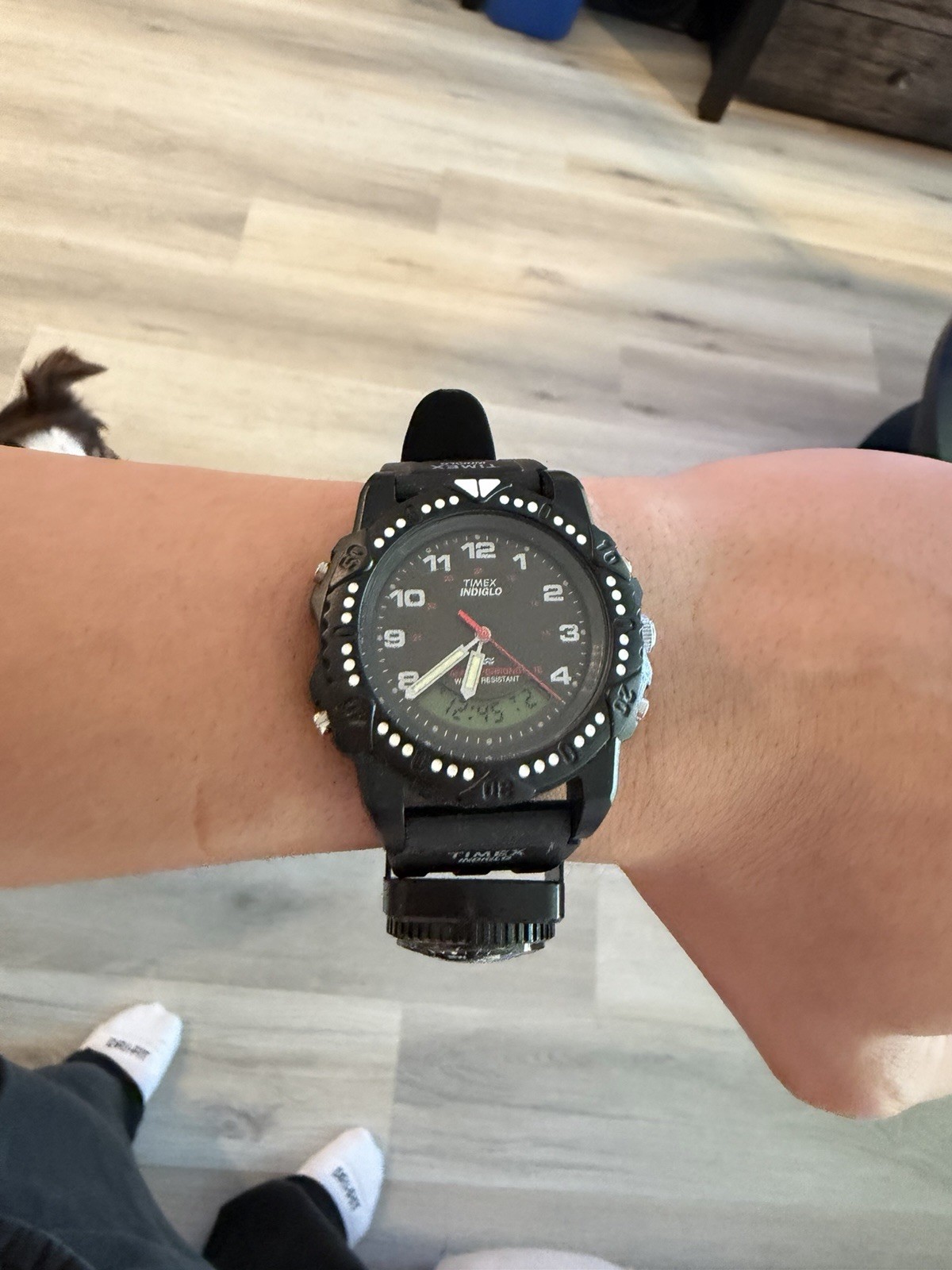 Timex B29 Digital Chronograph Watch Vintage Digital-Analog w/ Original Compass