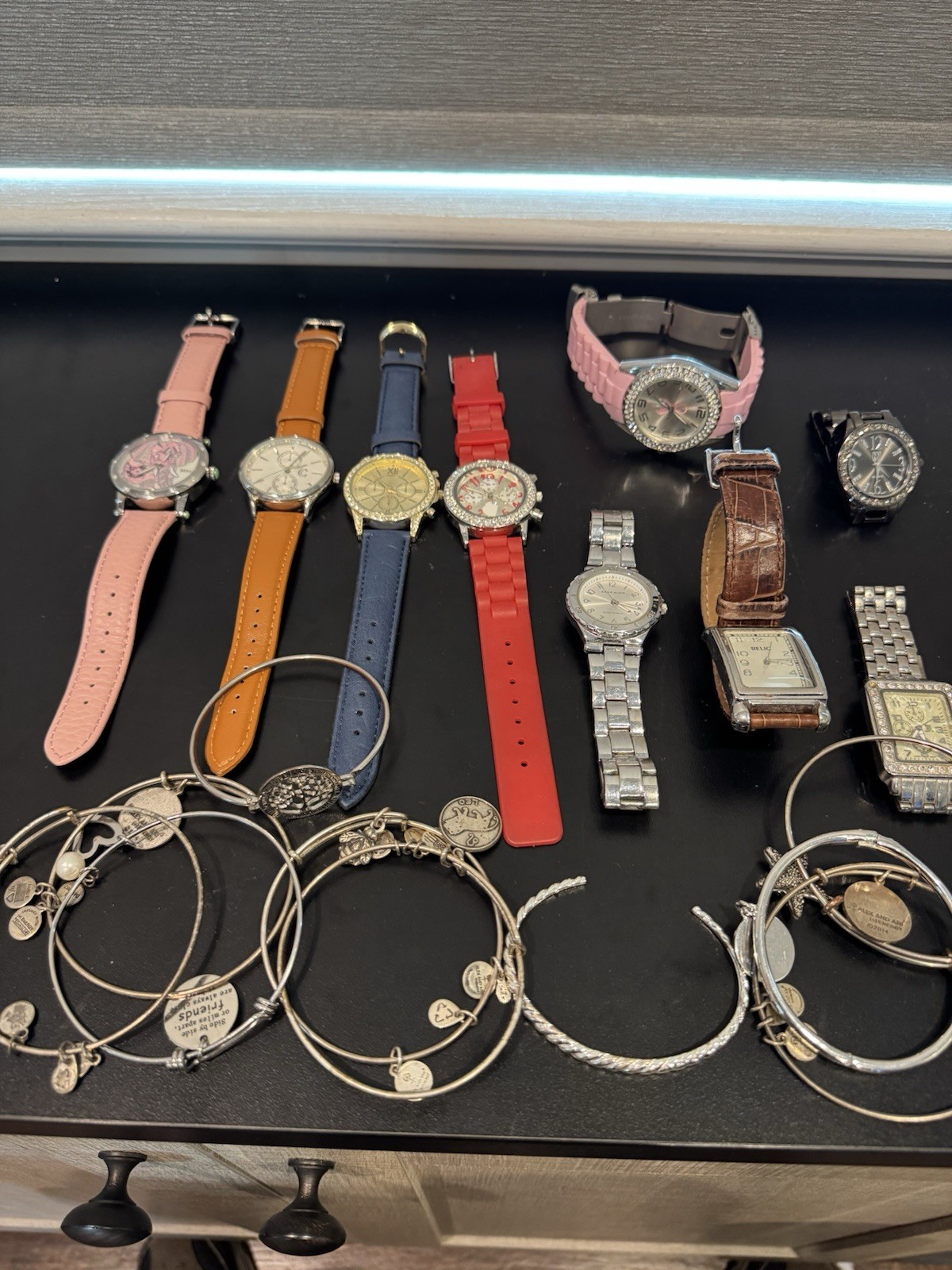 Lot Of Watches And Jewelry – As Is – See Pictures (relic, Alex And Ani, Bertha )