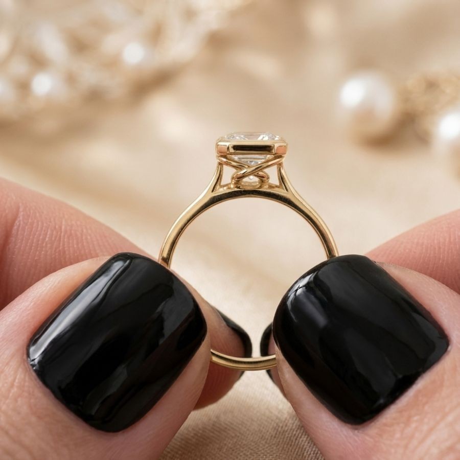 2.00Ct Radiant Cut VS1 Lab Grown Diamond Wedding Engagement Ring 14k Yellow Gold