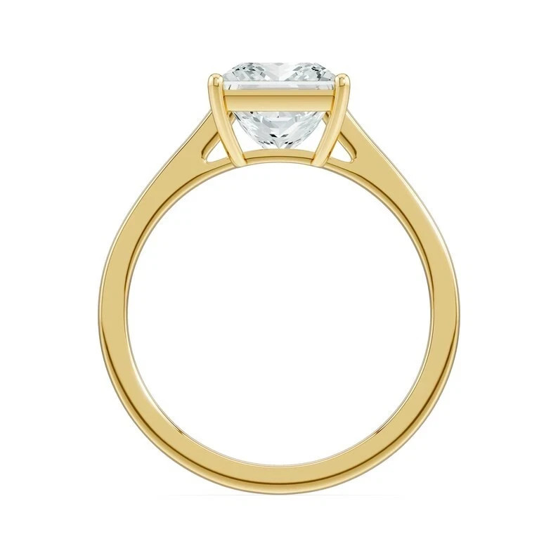 2 CT Princess Cut Moissanite Solitaire Ring 925 Sterling Silver Promise Ring