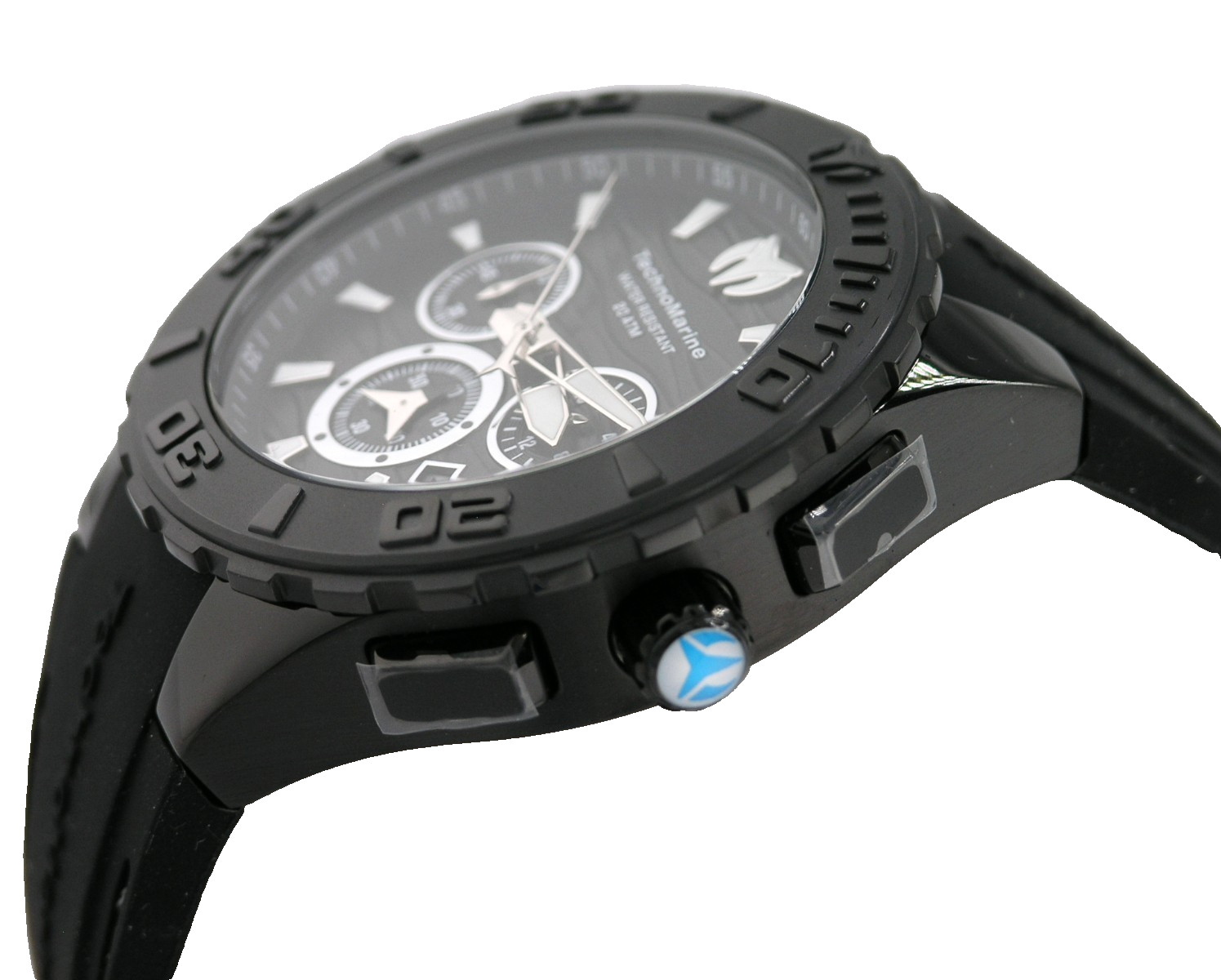 NEW TECHNOMARINE TM-115081 CRUISE MEDUSA BLACK CHRONOGRAPH WATCH 44MM 200M