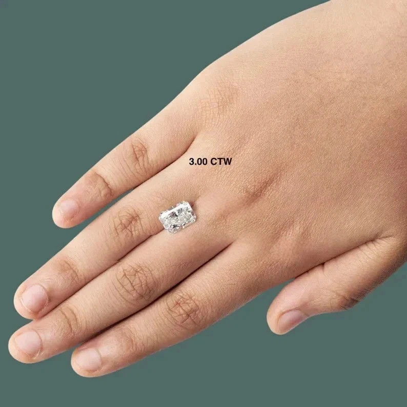4.00 Ct Radiant Cut Lab Grown Diamond D Color VVS1 Clarity CVD Certified Loose